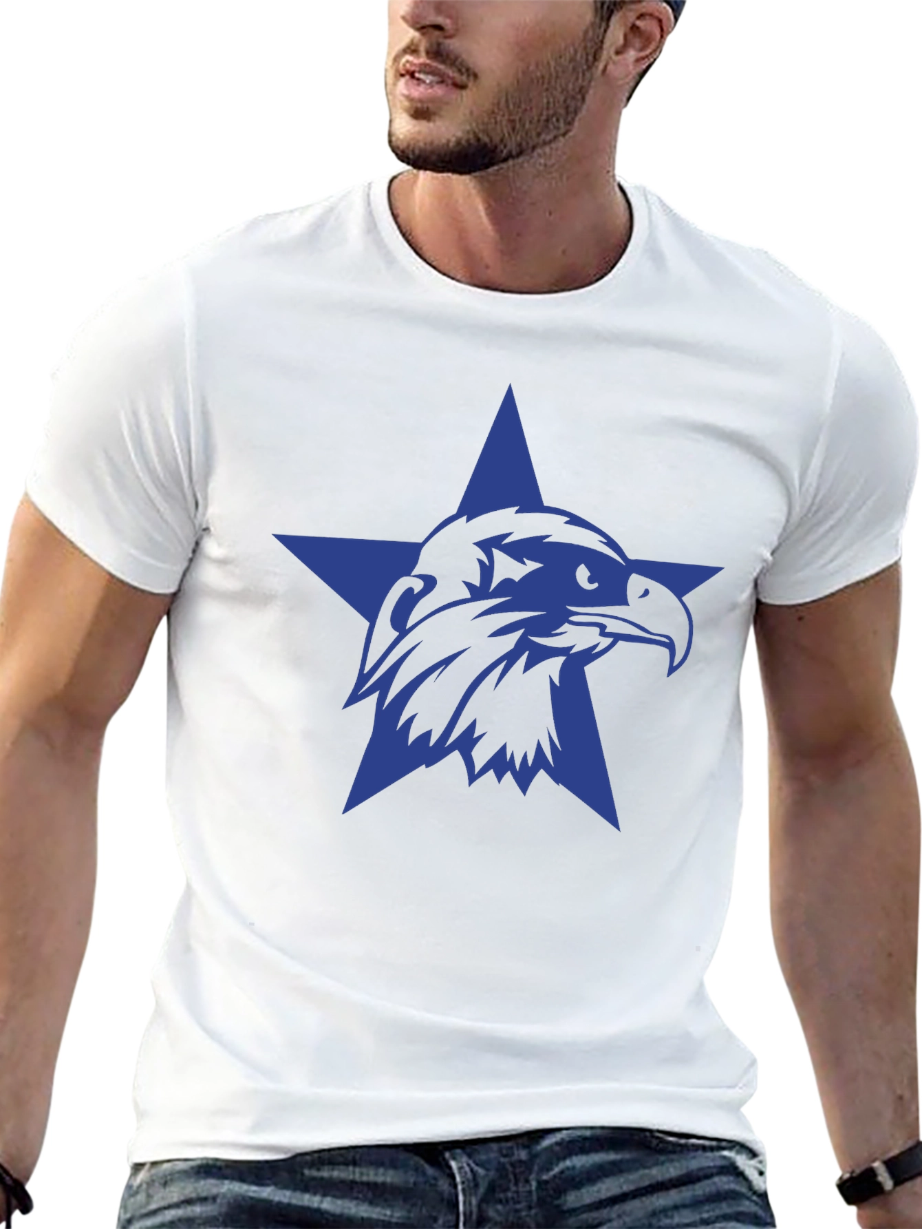 Black Eagle Star Black T-Shirt view 13