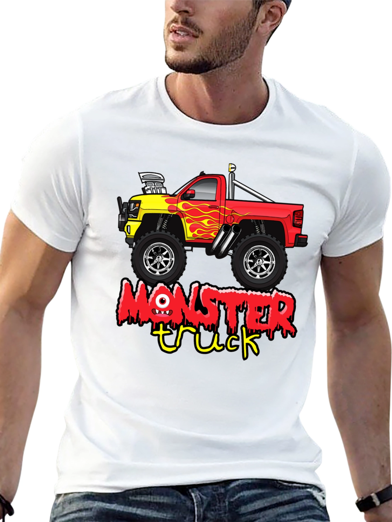 Black Monster Truck Graphic T-Shirt view 13