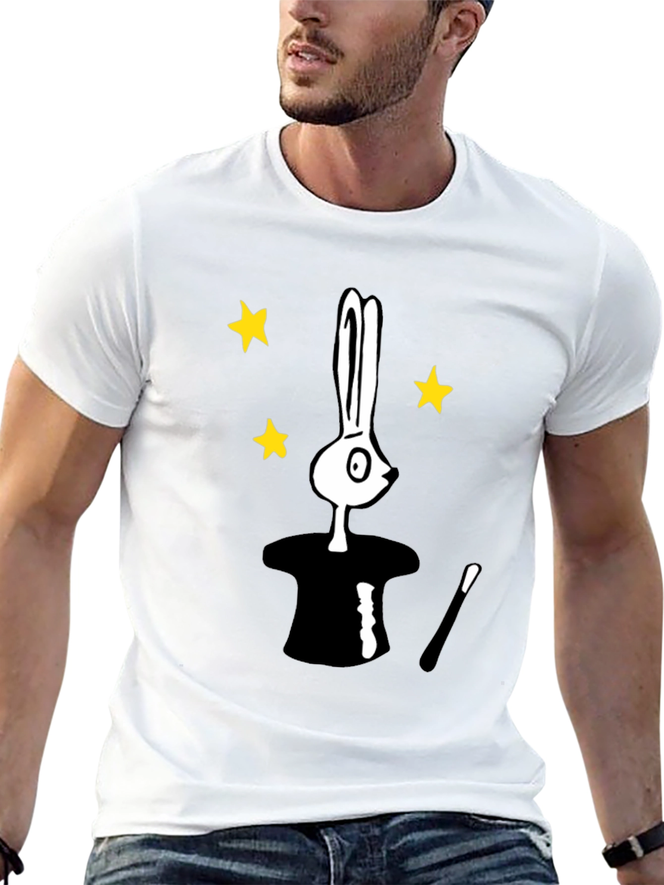 Black Magician Bunny T-Shirt - Black Tee view 13