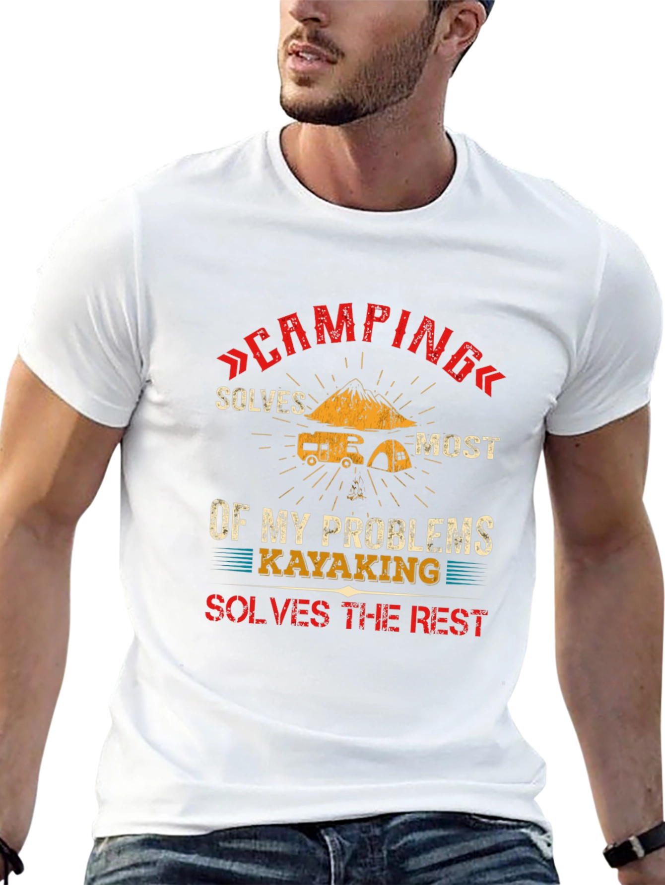 Black Camping and Kayaking T-Shirt view 13