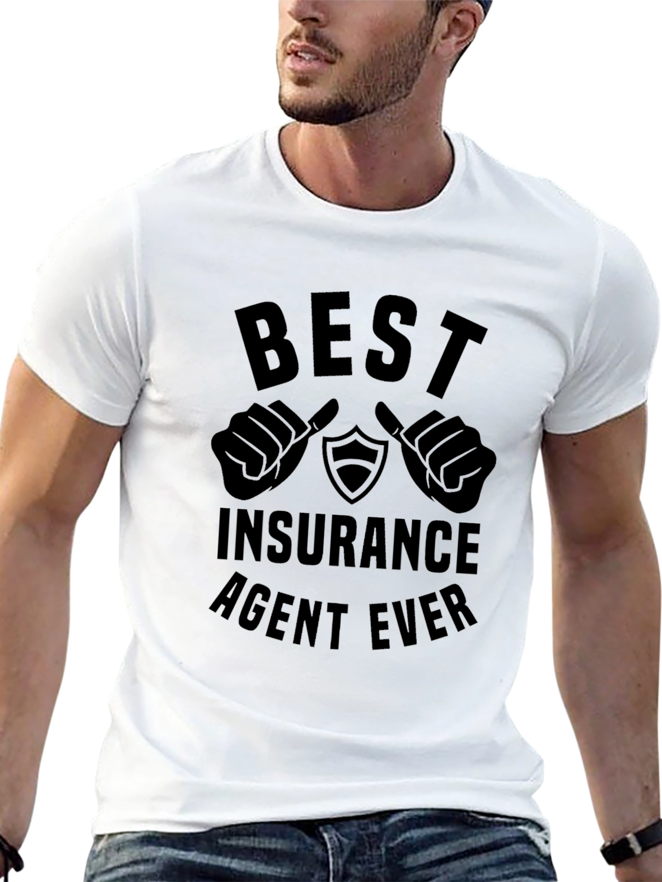 Black Best Insurance Agent Ever Black T-Shirt view 13