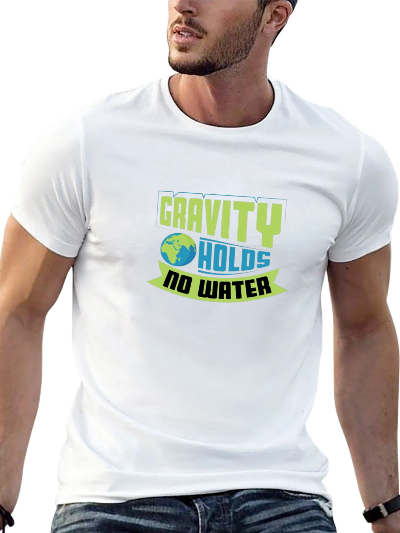 Black Gravity Holds No Water Graphic T-Shirt view 13
