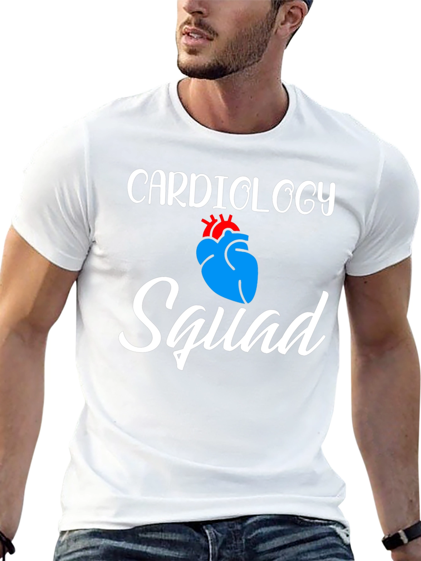 Black Cardiology Squad T-Shirt - Medical Team Apparel view 13