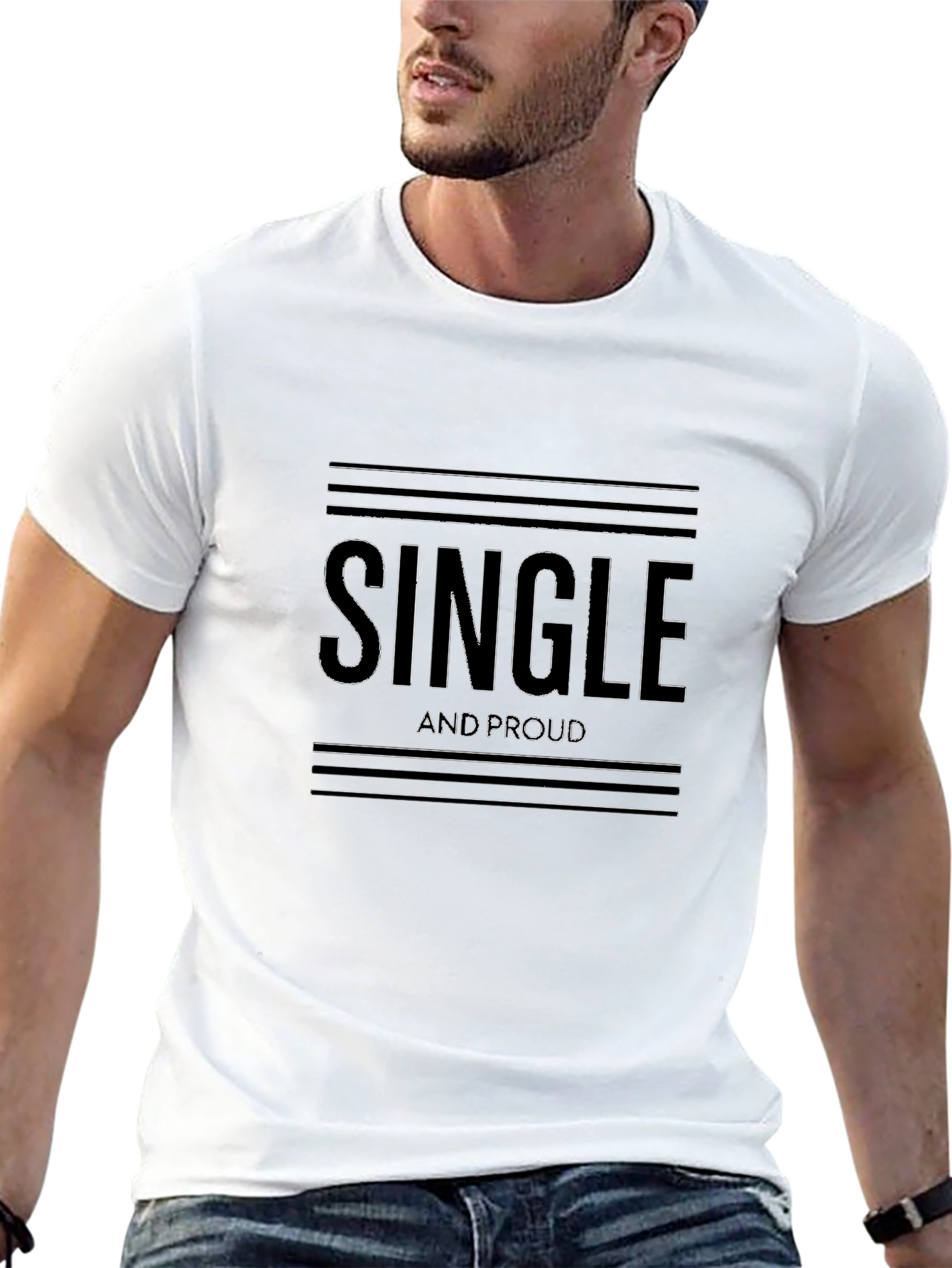 Black Single and Proud Black T-Shirt view 13