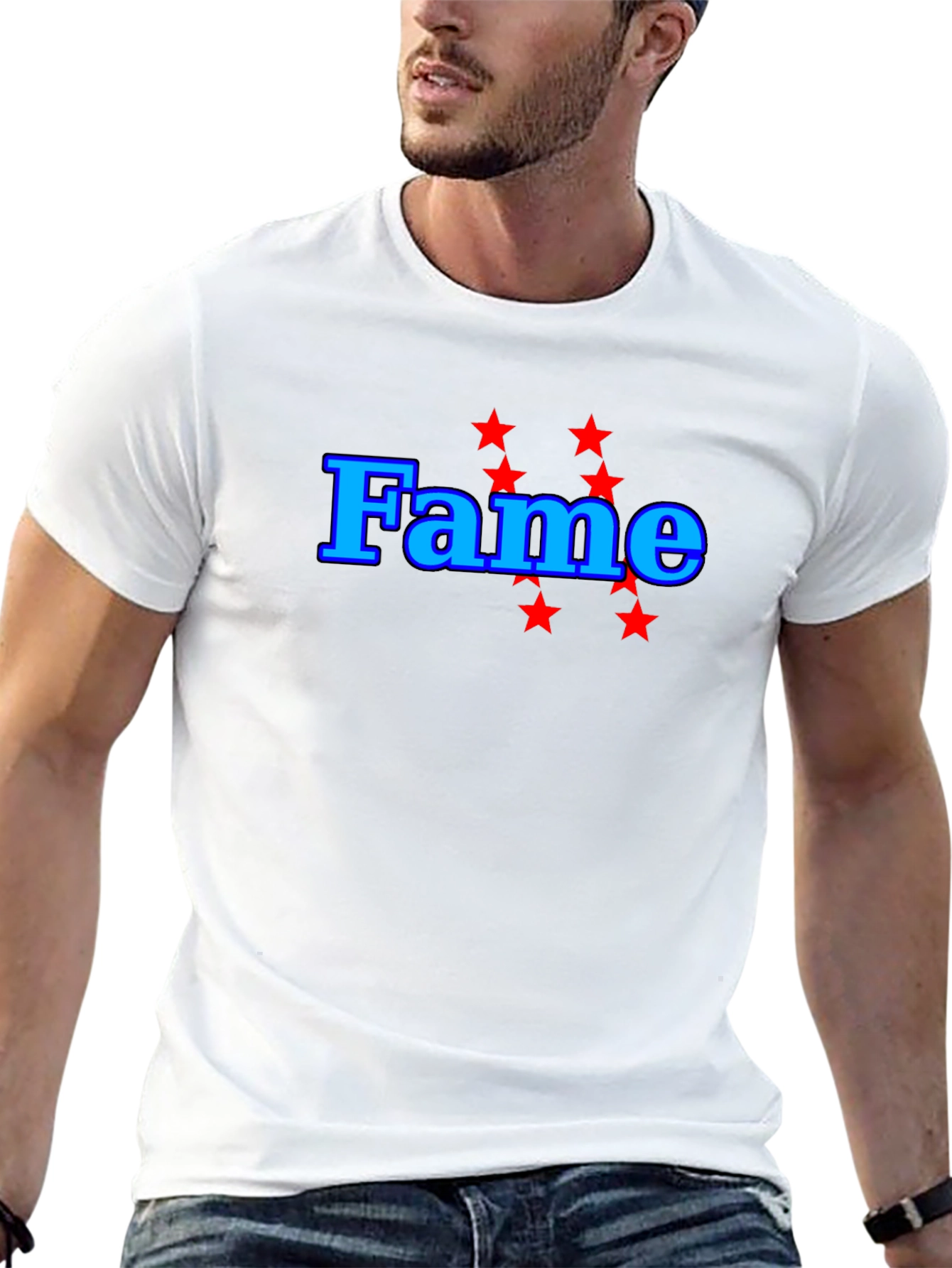 Black Fame T-Shirt - Bold Graphic Tee - Classic Fit view 13