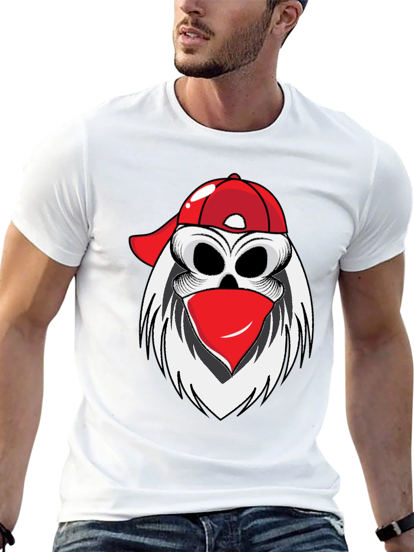 Black Skull Bandit Graphic Tee view 13