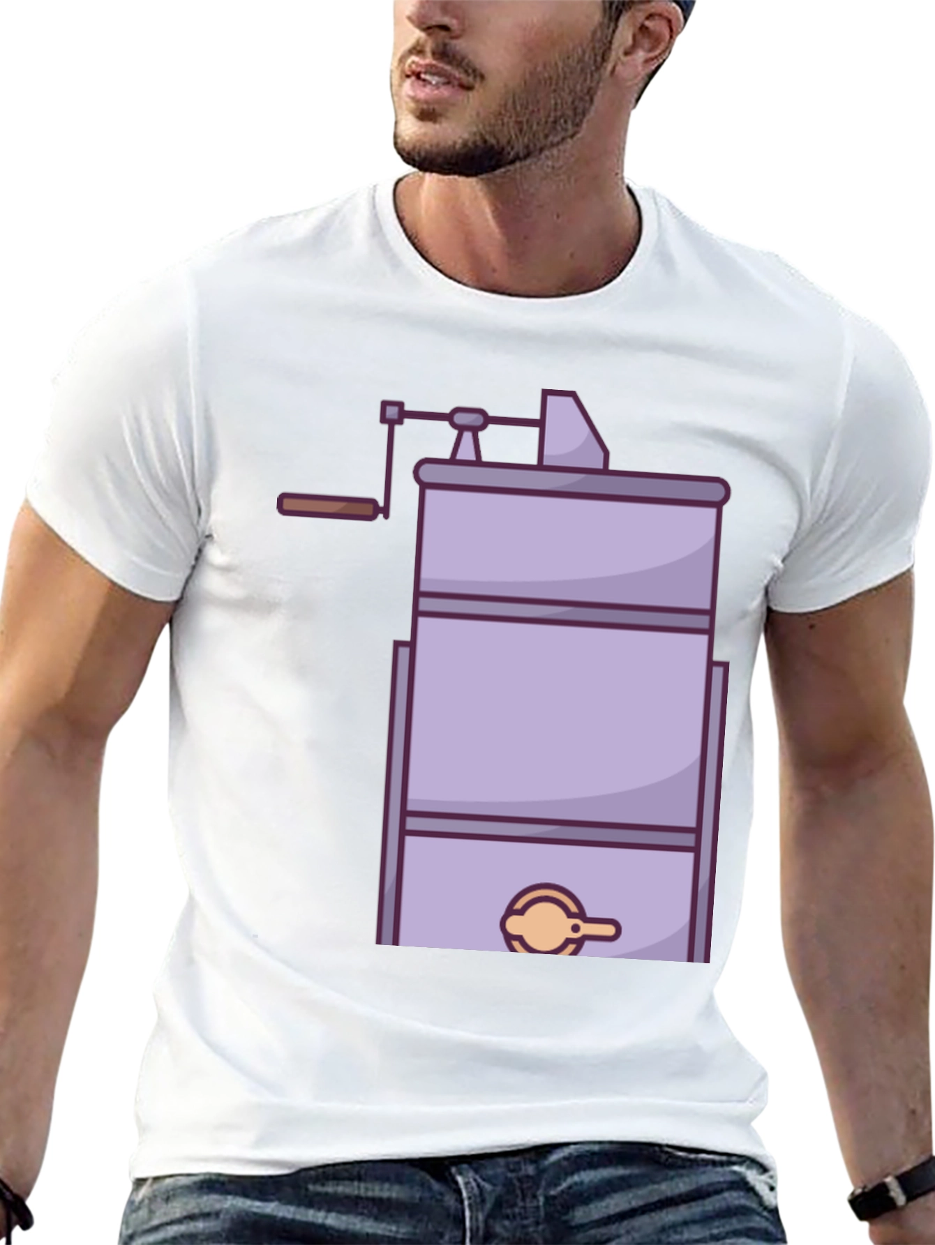 Black Honey Extractor Graphic Tee - Beekeeping T-Shirt view 13