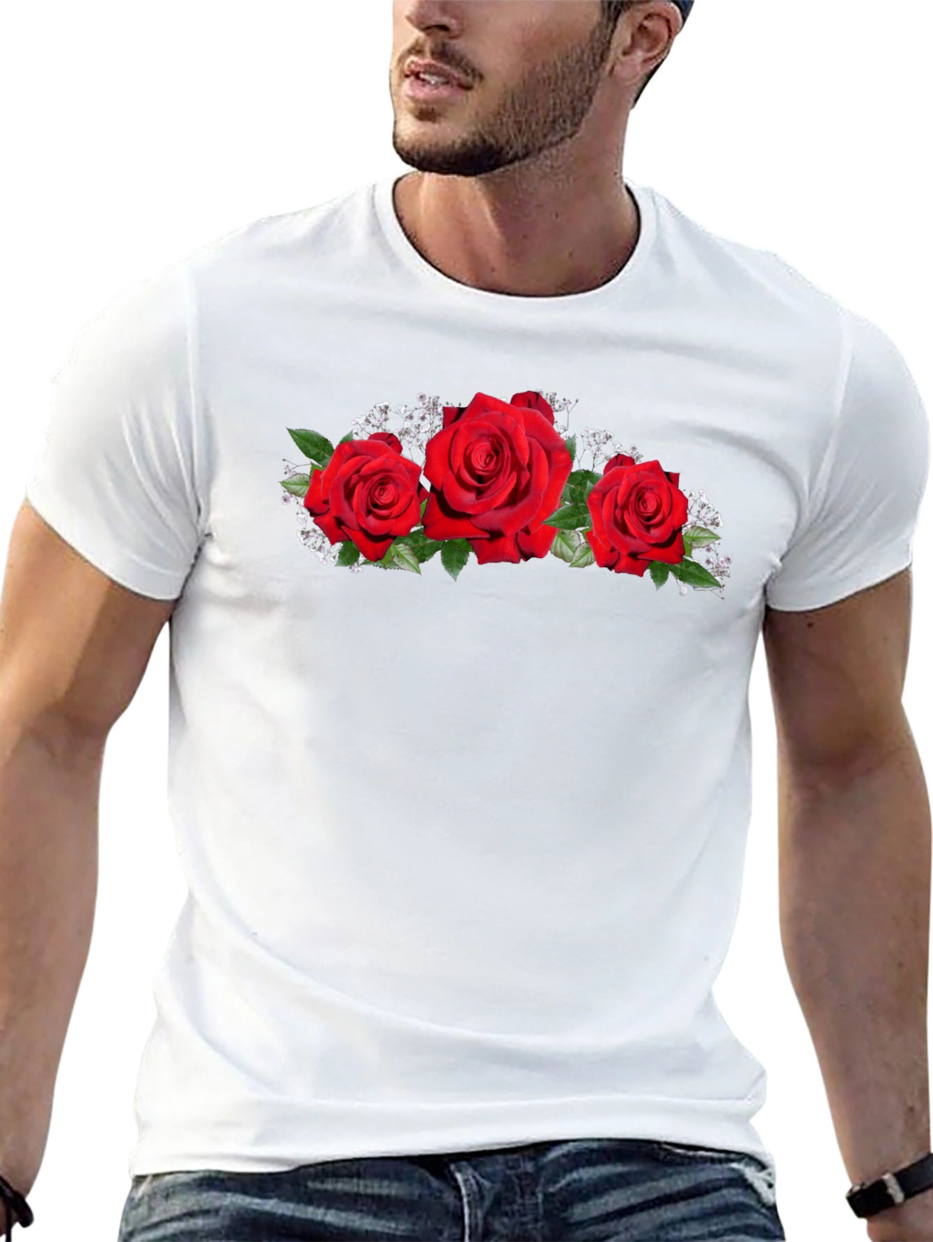 Rose Graphic Black T-Shirt - 13
