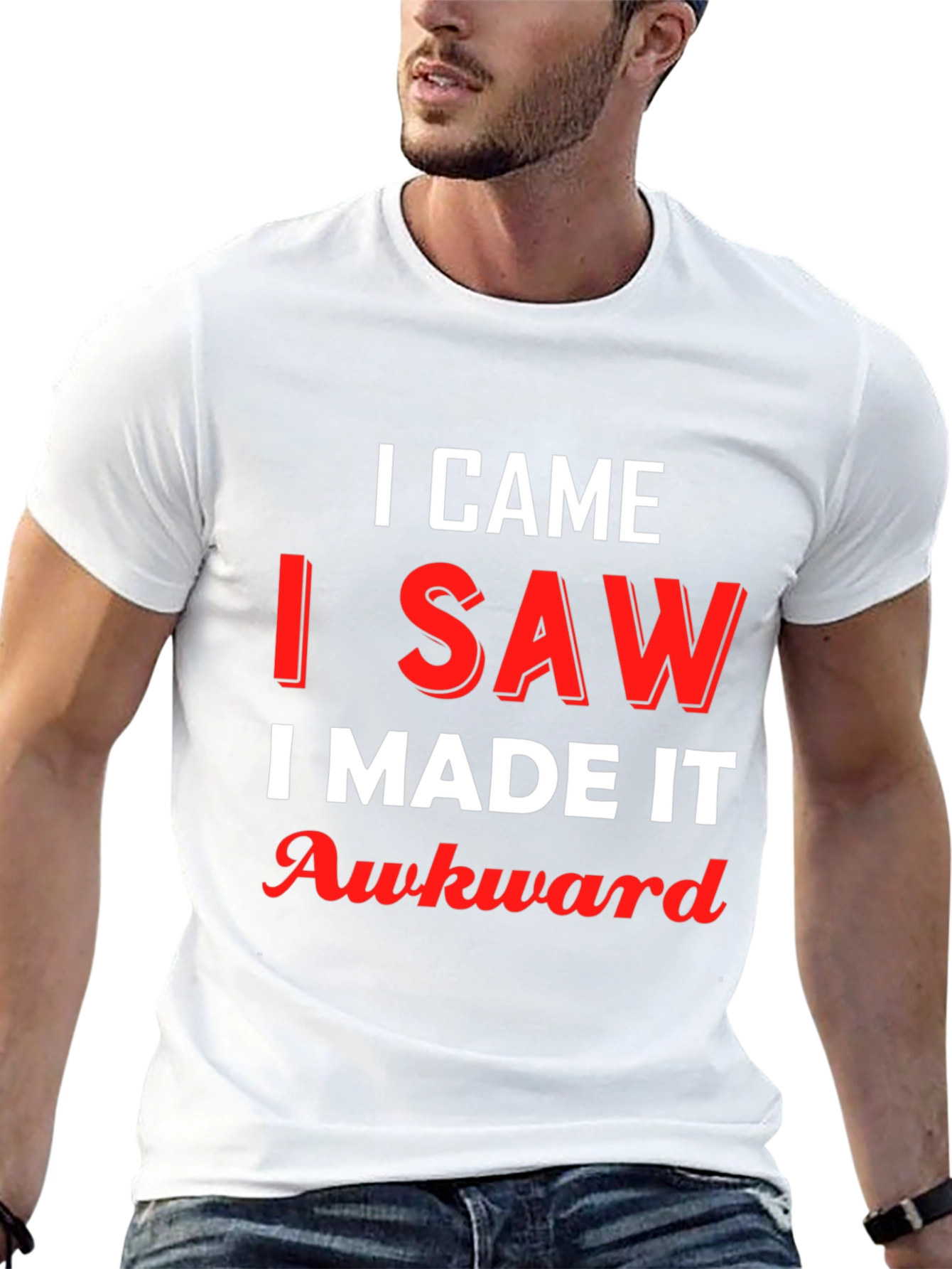 Black I Came I Saw I Made It Awkward Graphic Tee view 13