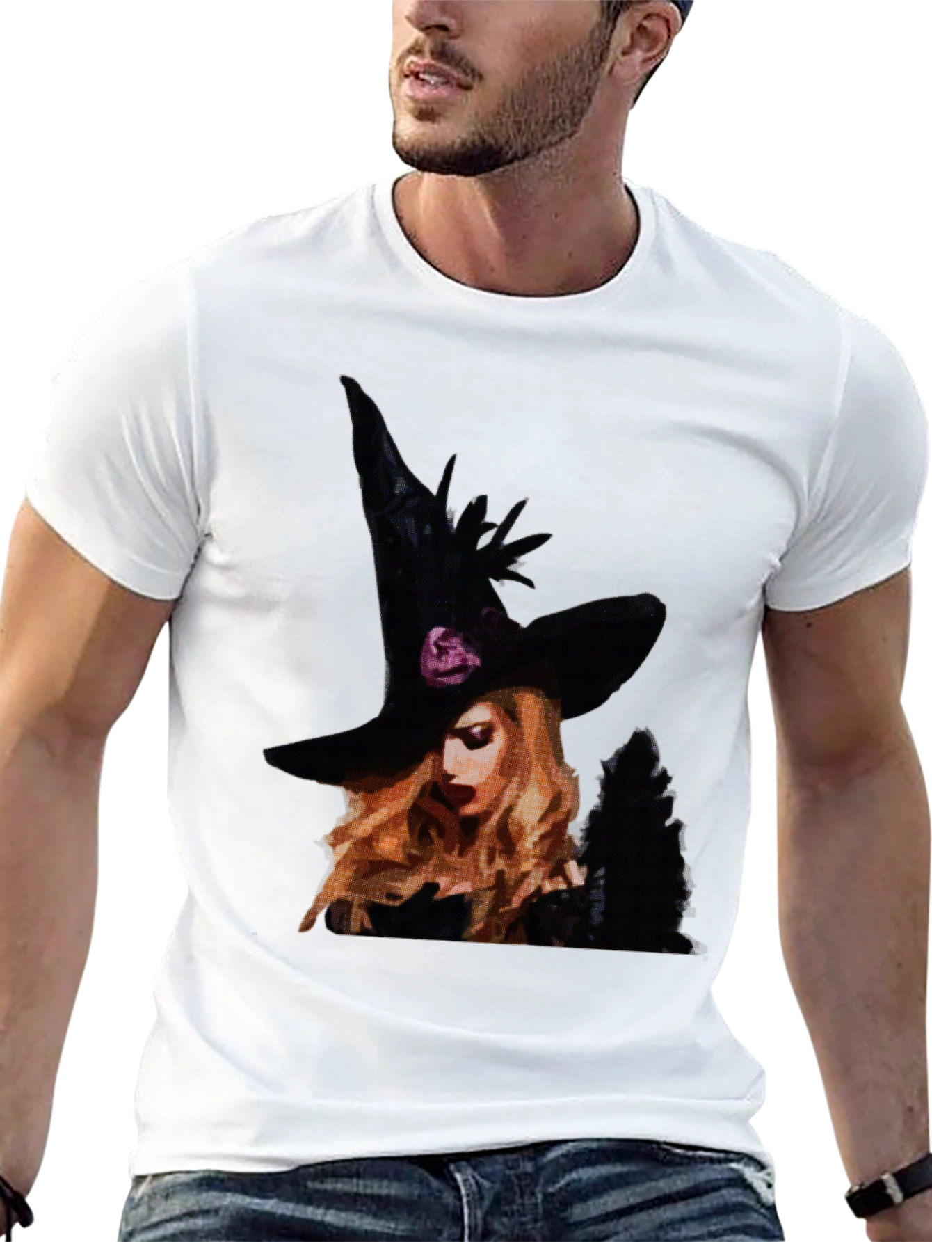 Black Witch Graphic Tee - Halloween Shirt view 13