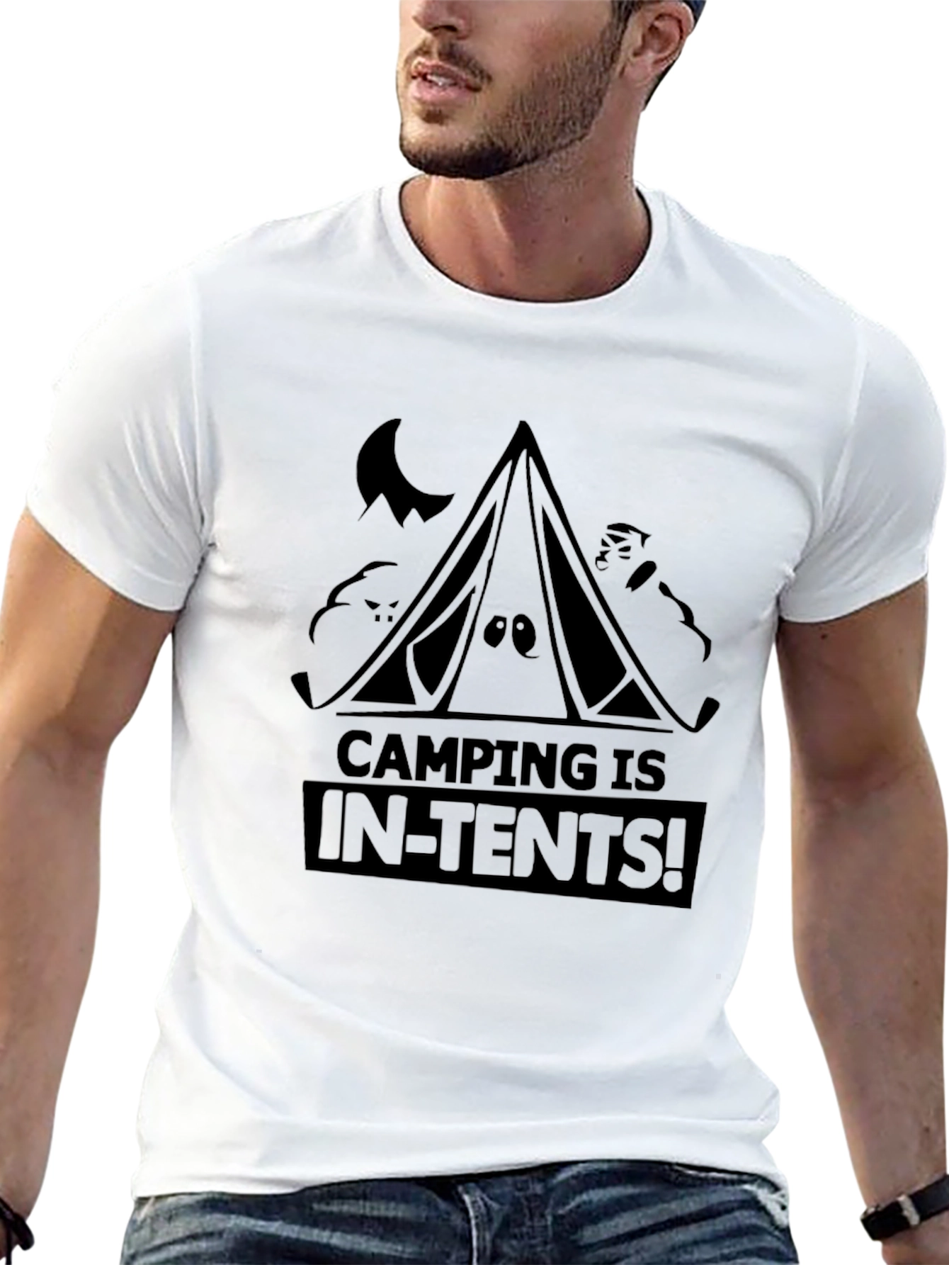 Black Camping Is In-Tents! Graphic Tee view 13