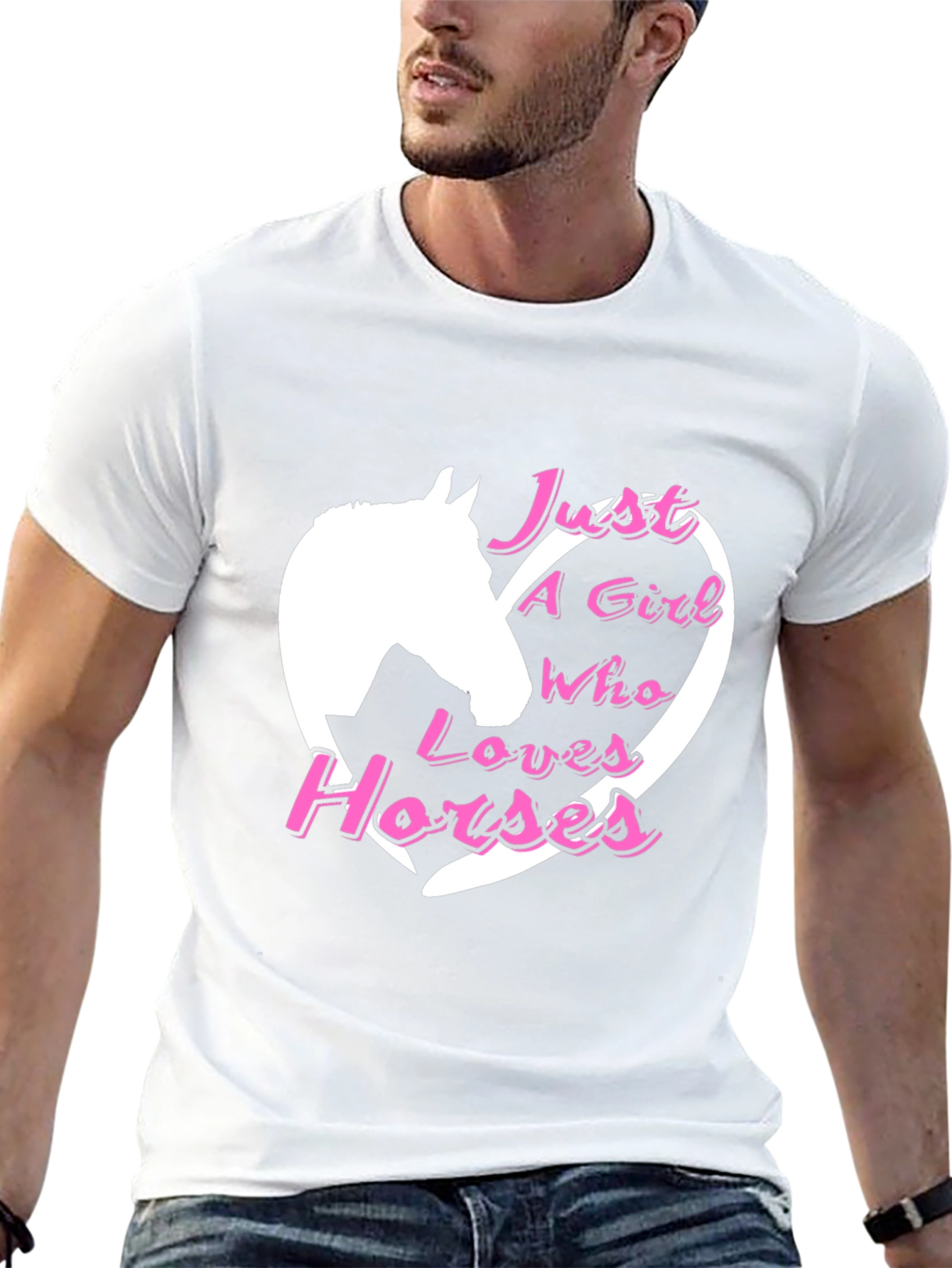 Black Just A Girl Who Loves Horses Black T-Shirt view 13