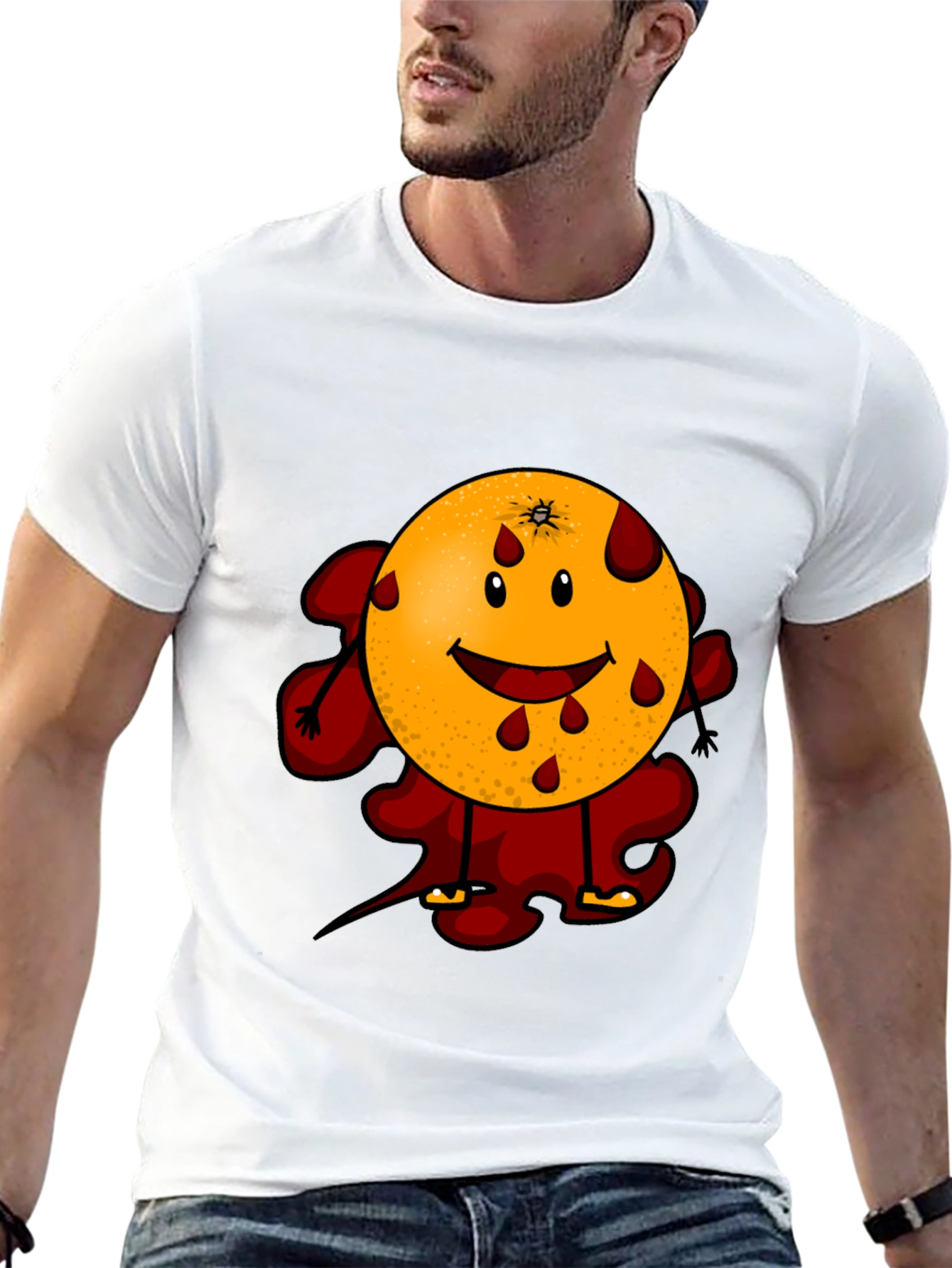 Black Bloody Orange Graphic Tee - Black view 13