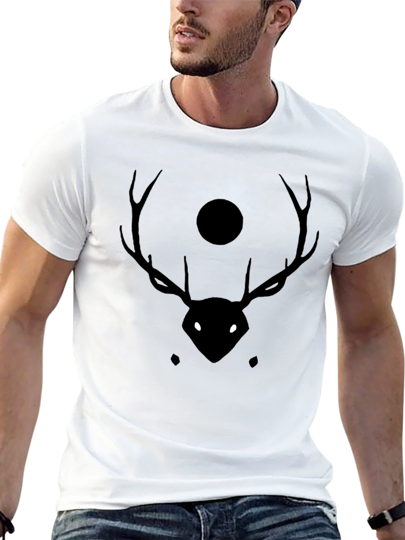 Mystic Deer Black T-Shirt - Stylish Graphic Tee - 13