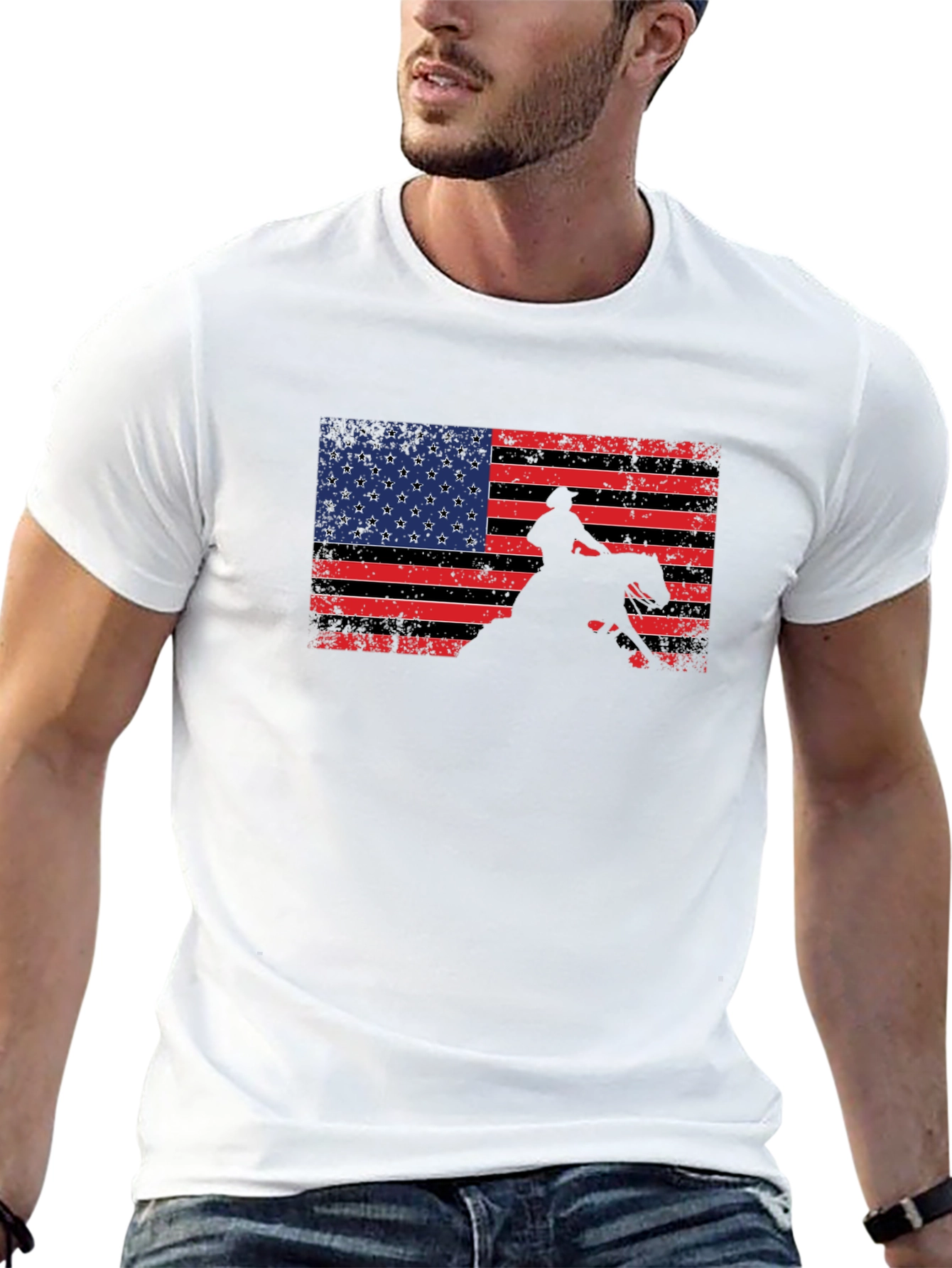 American Flag Rodeo T-Shirt - 13