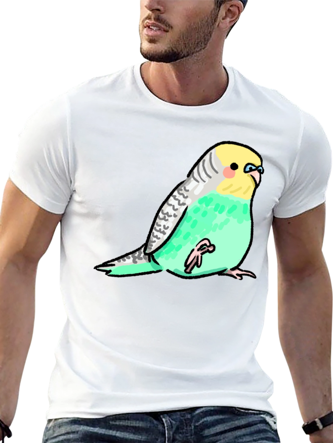 Black Budgie Bird Graphic Tee - Unique Unisex Design view 13