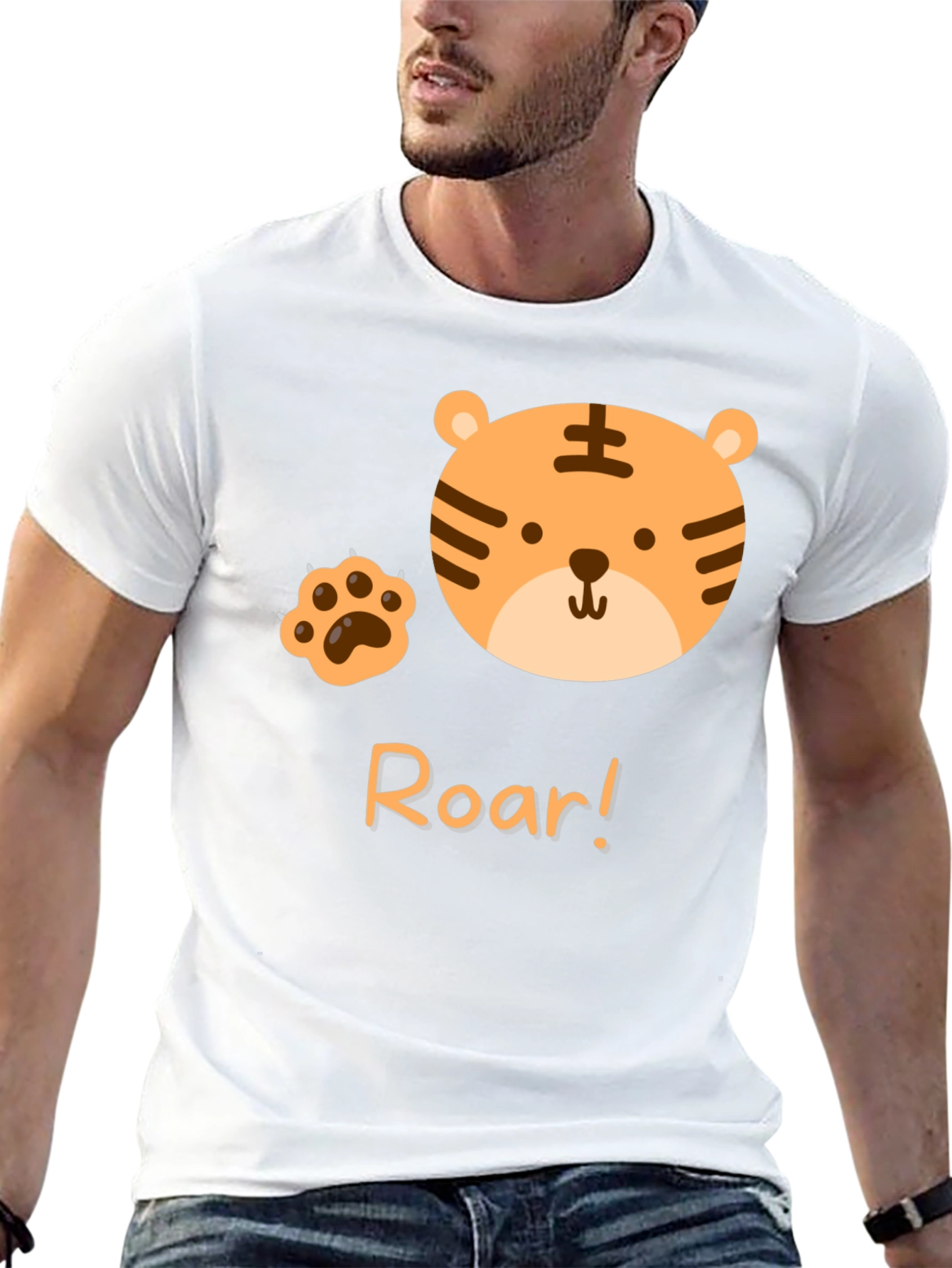 Black Roar Tiger Graphic Tee - Cute Black T-Shirt view 13