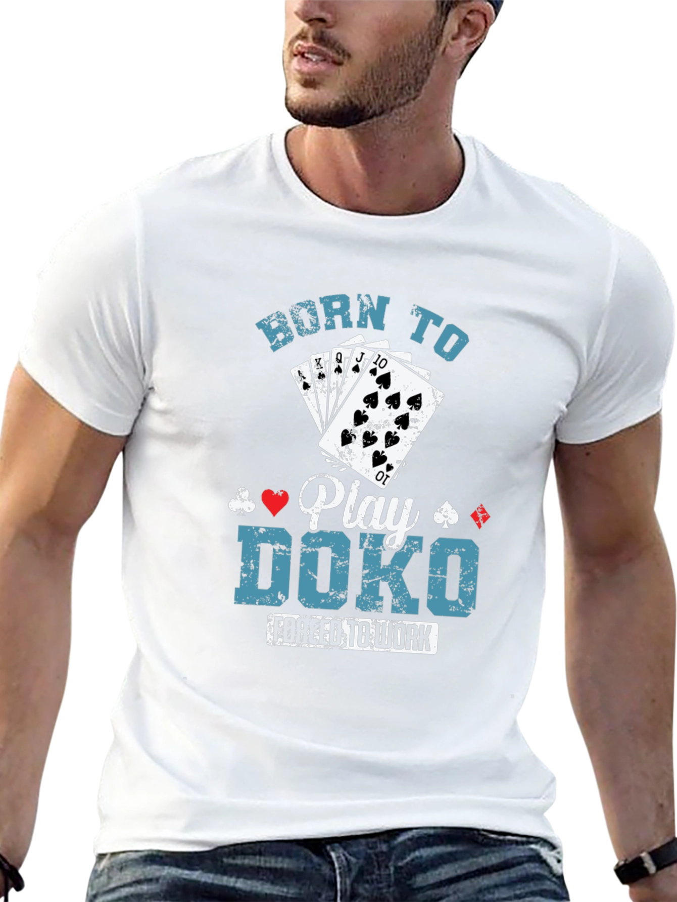 Black Born to Play Doko T-Shirt view 13
