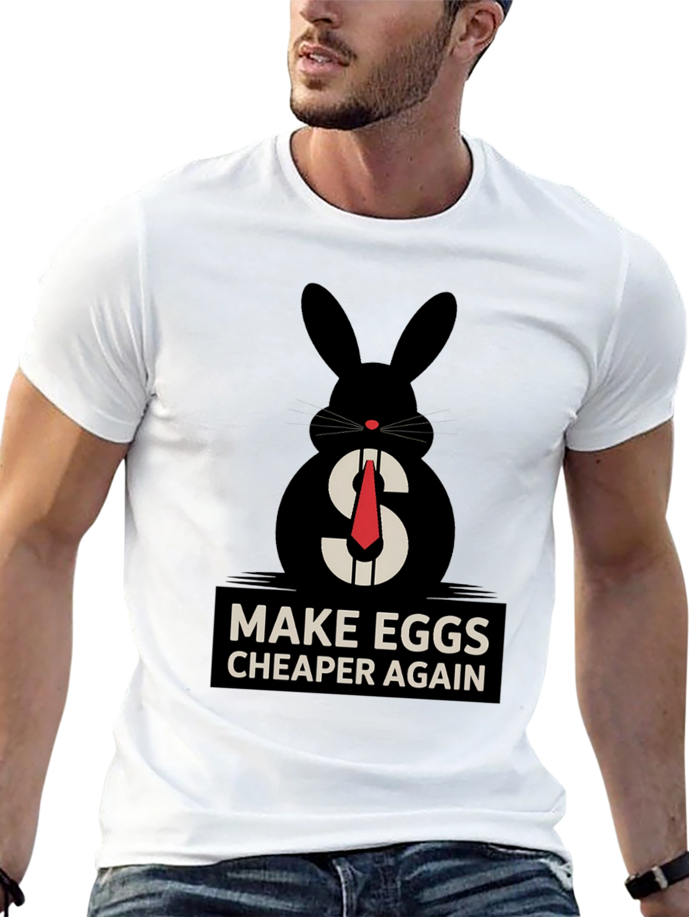 Black Make Eggs Cheaper Again T-Shirt view 13