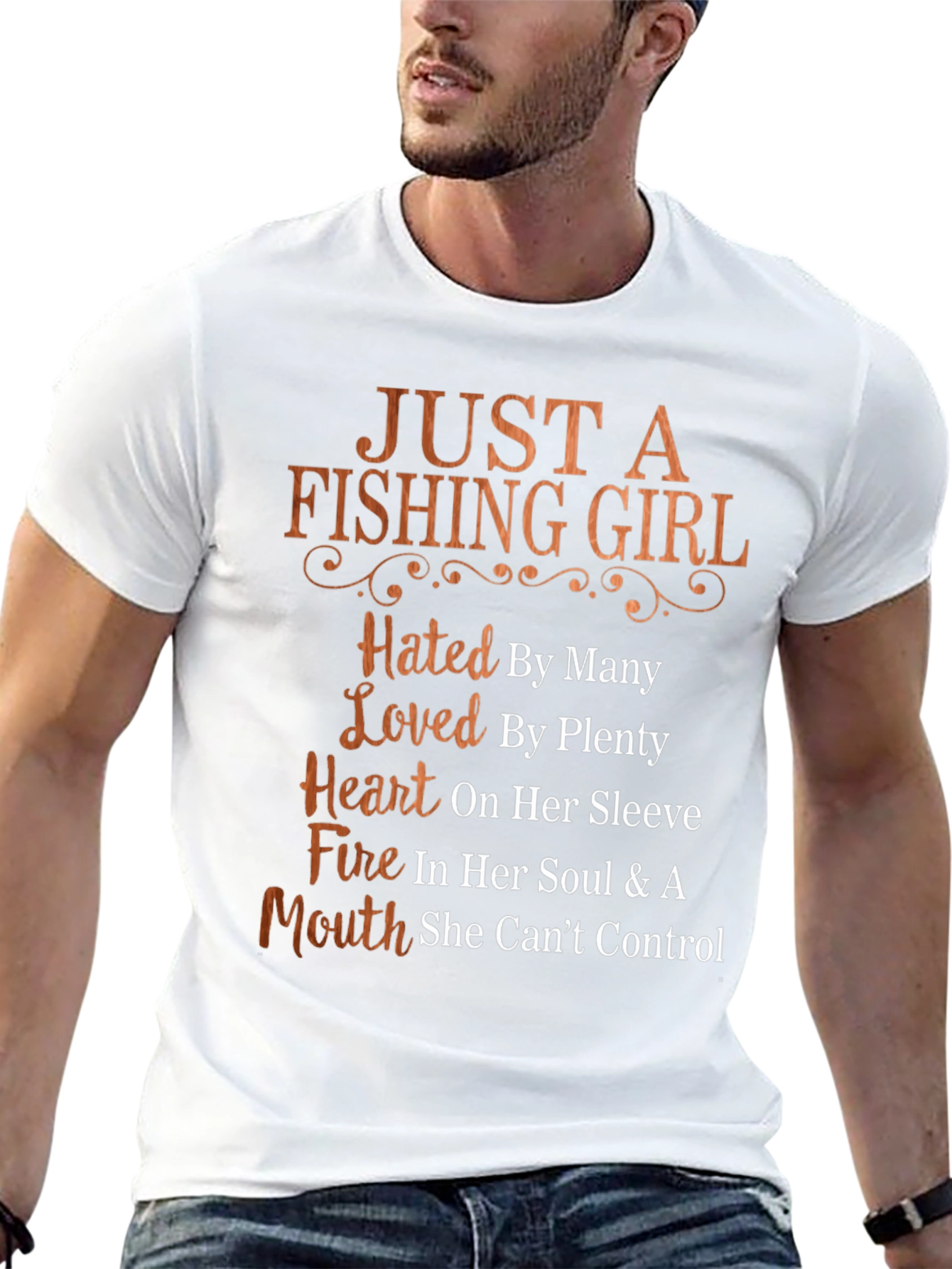 Black Fishing Girl T-Shirt - Hated by Many, Loved by Plenty view 13