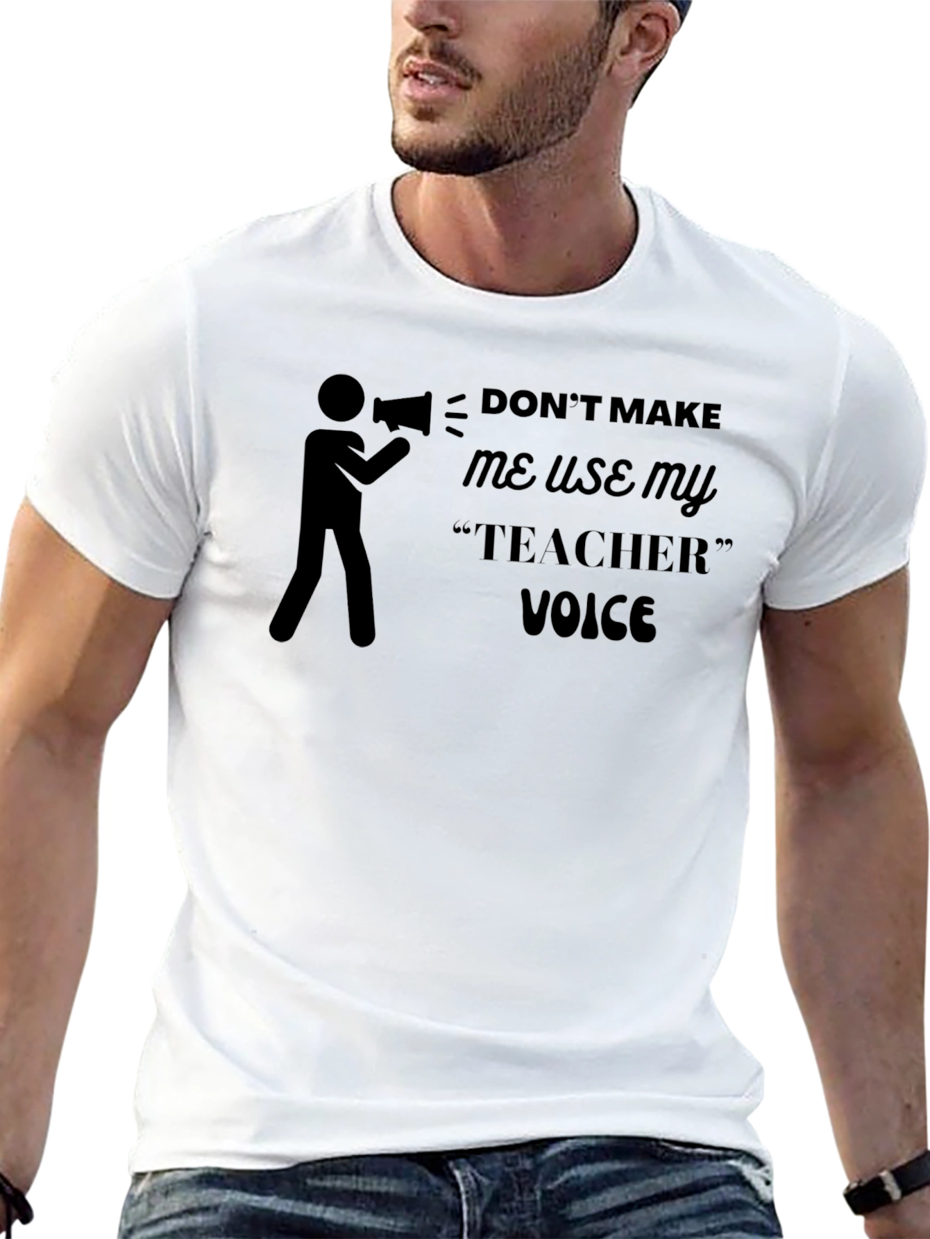 Black Teacher Voice Graphic Tee - Funny Teacher Shirt view 13