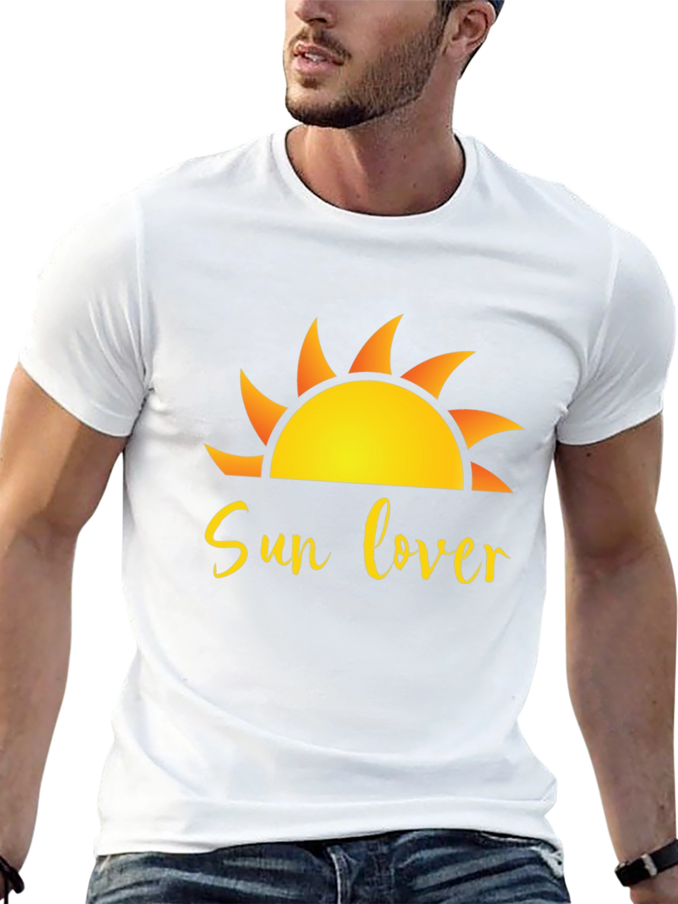 Black Sun Lover Graphic Black T-Shirt view 13