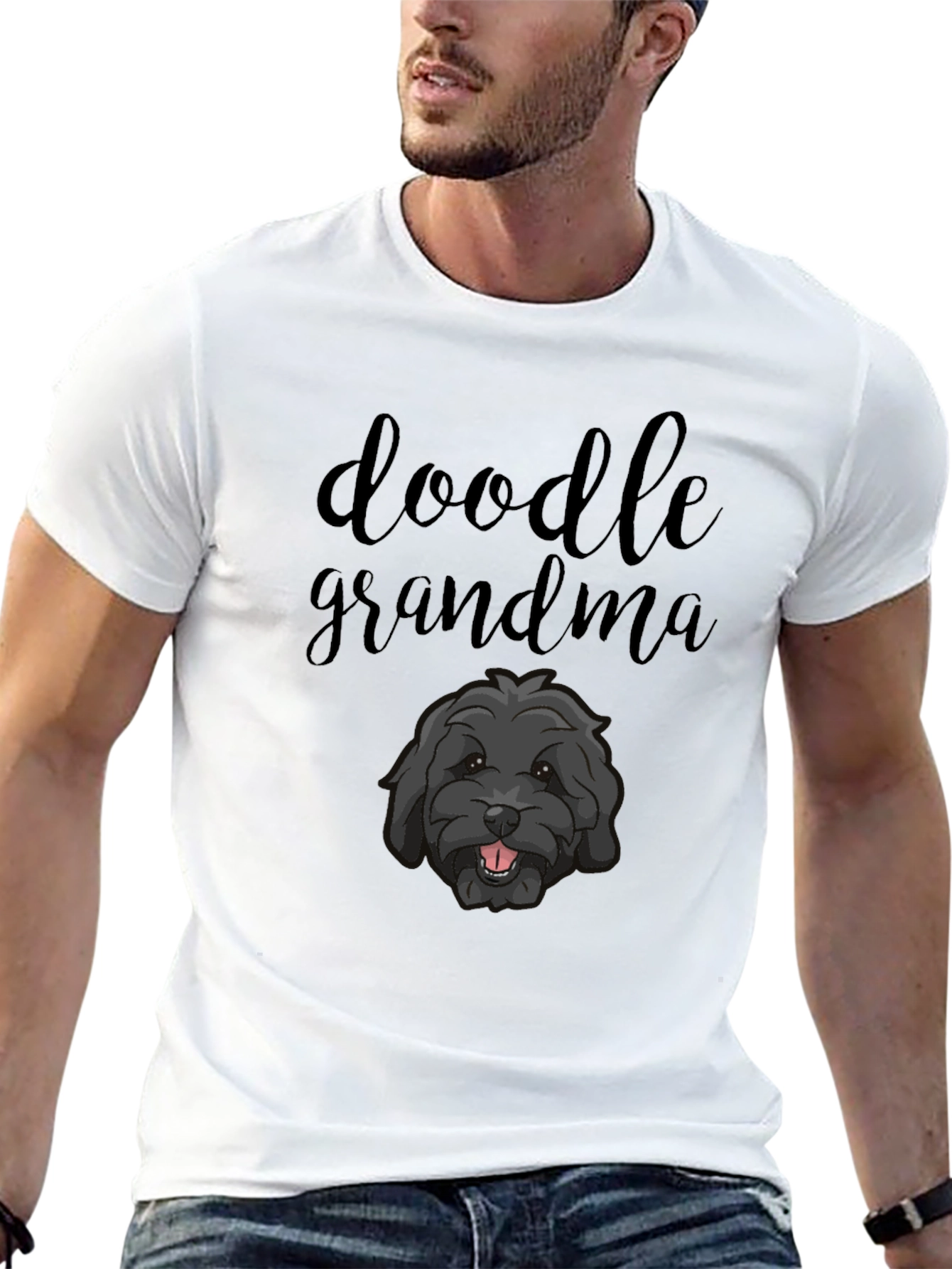 Black Doodle Grandma T-Shirt - Cute Dog Lover Tee view 13