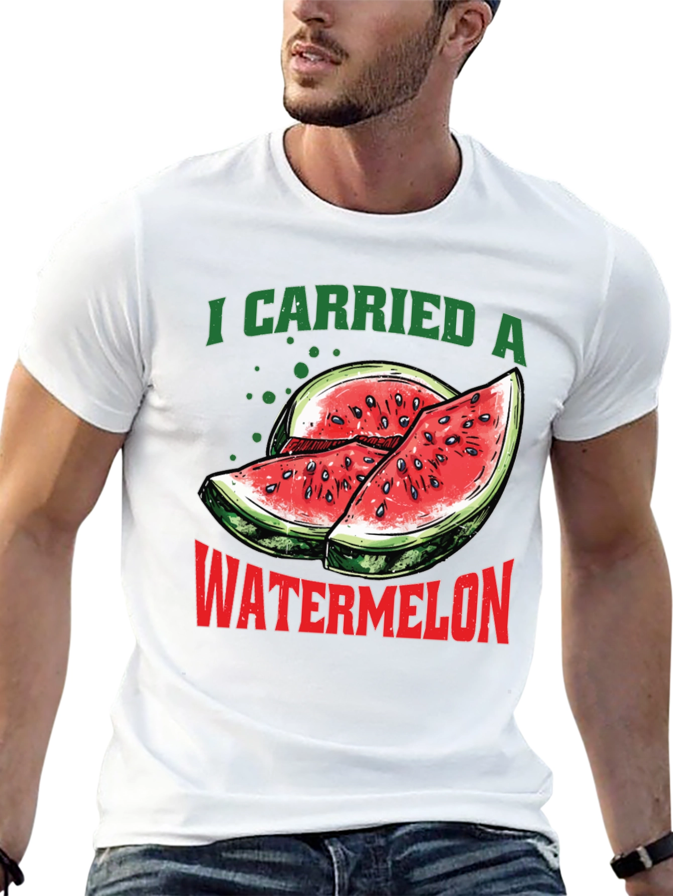 Black I Carried A Watermelon Graphic T-Shirt view 13