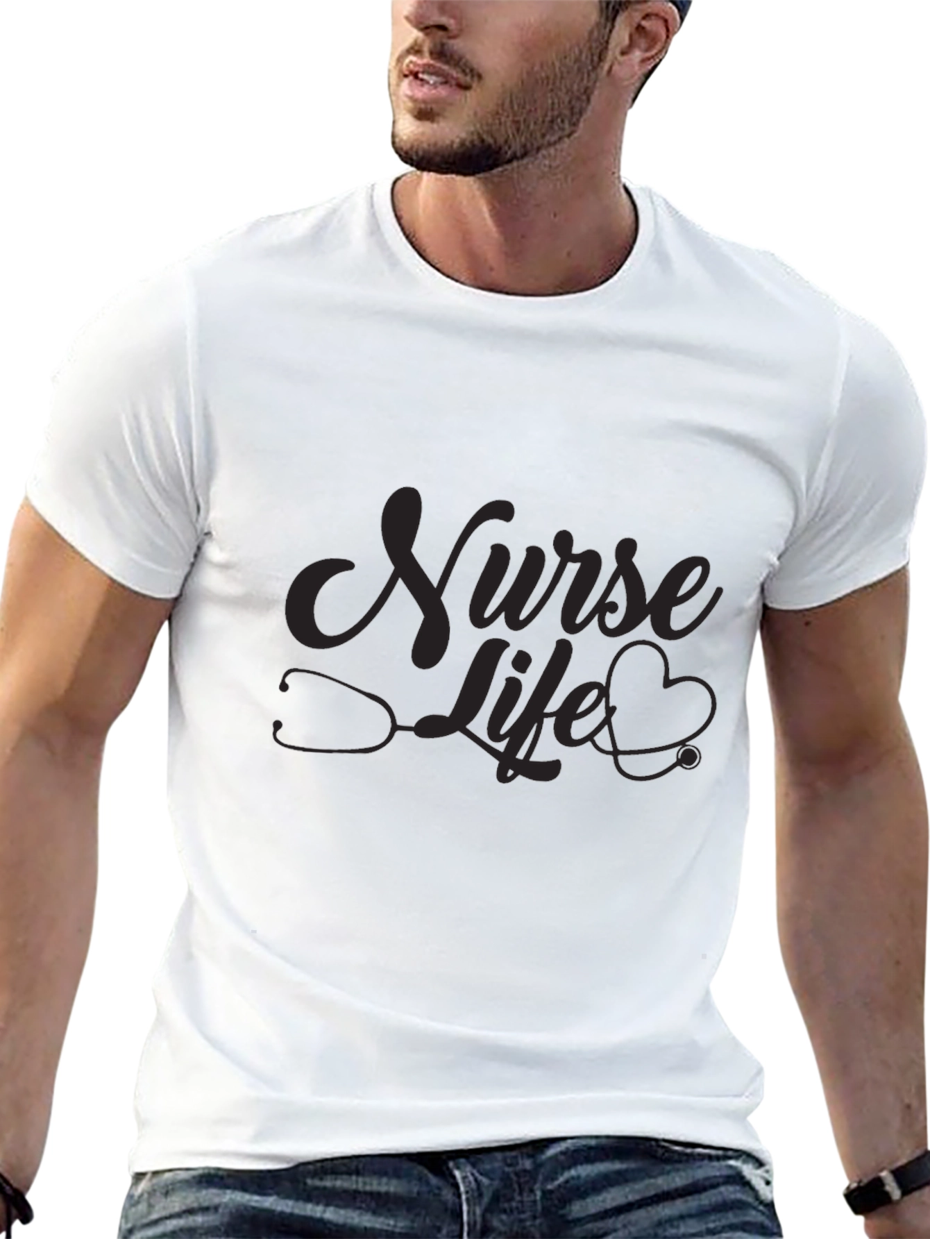 Black Nurse Life Graphic Tee - Comfortable Cotton Blend view 13