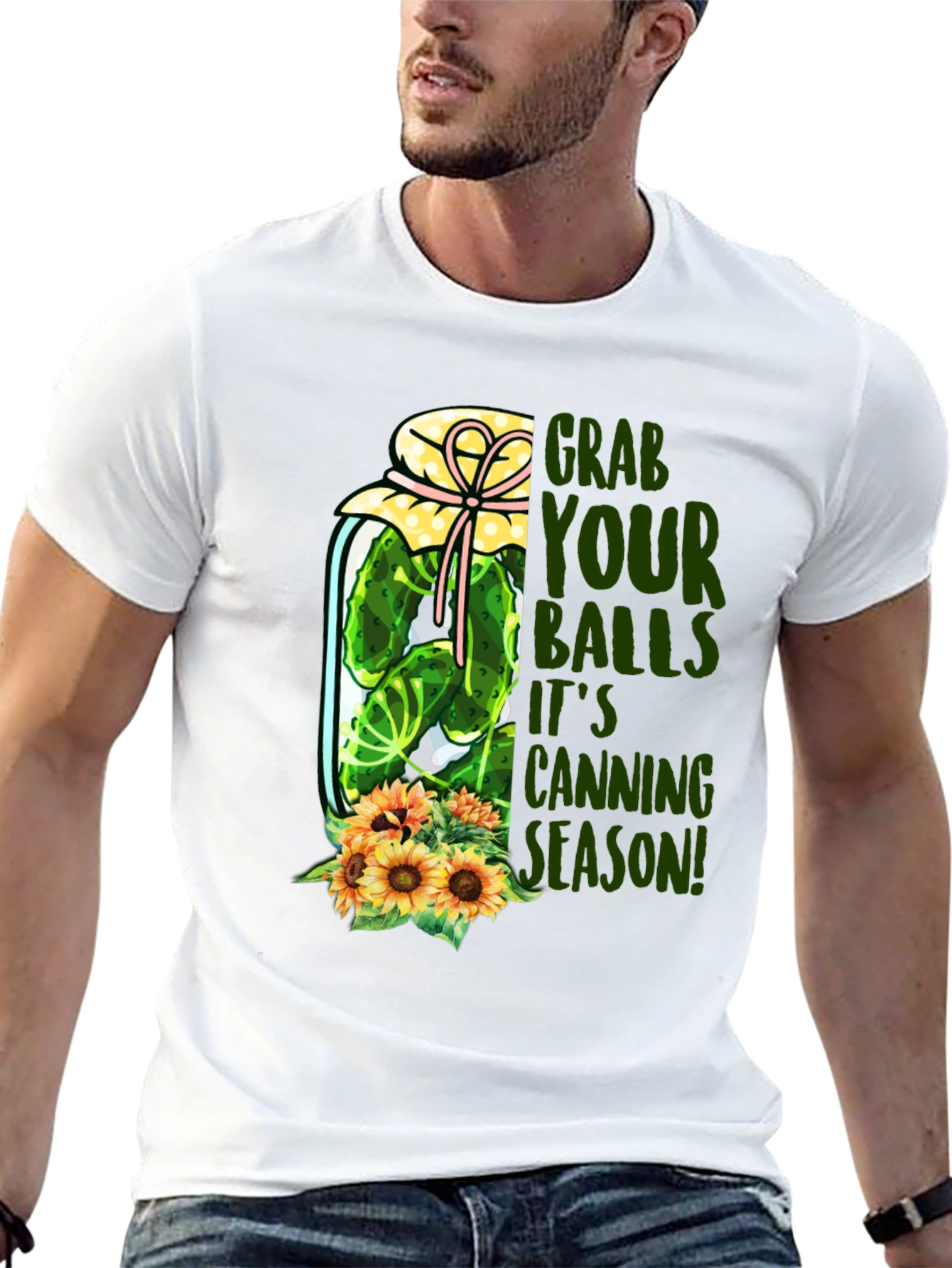 Black Grab Your Balls Canning Season Novelty T-Shirt view 13
