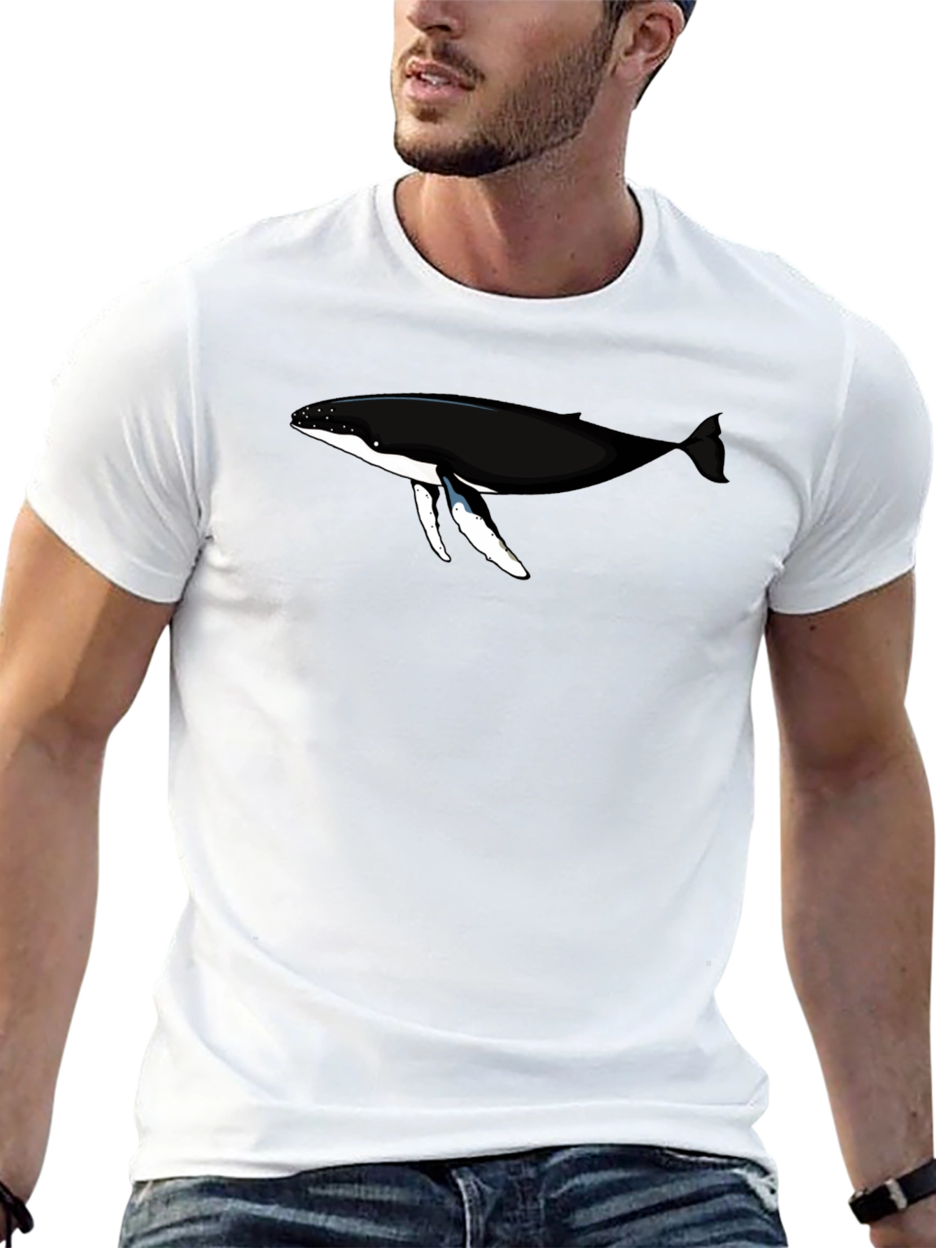 Black Whale Graphic Black T-Shirt | Coastal Style view 13