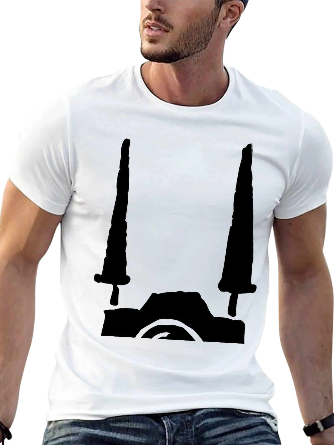 Black Black Graphic Tee - Camera Design view 13