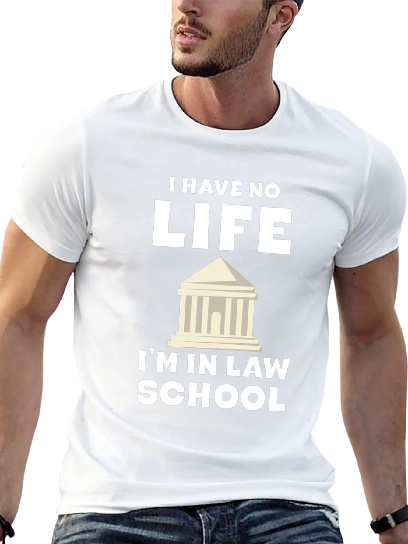Black Law School T-Shirt - 'I Have No Life' Funny Tee view 13