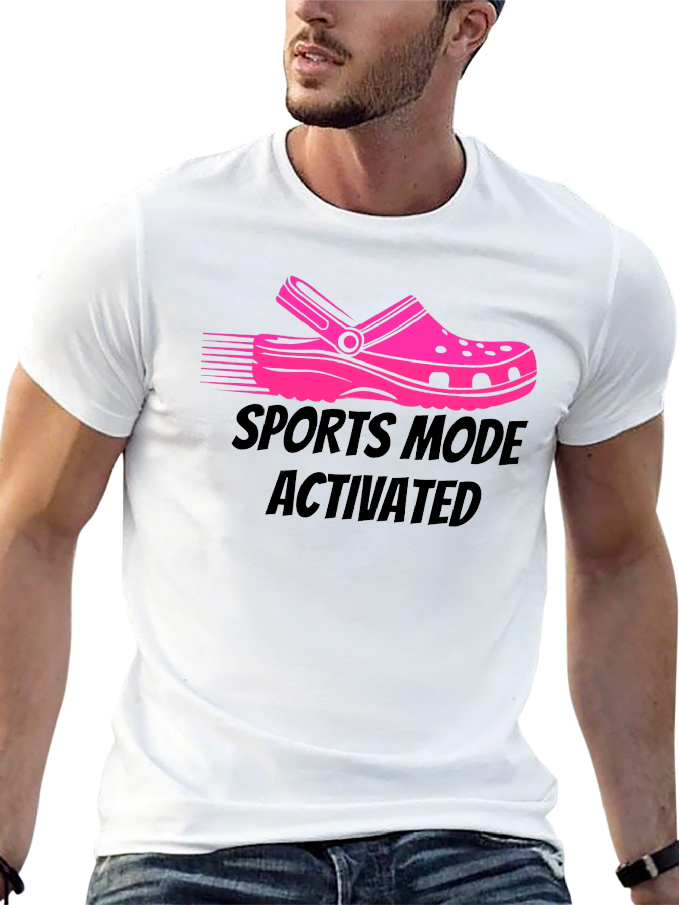 Black Sports Mode Activated T-Shirt view 13