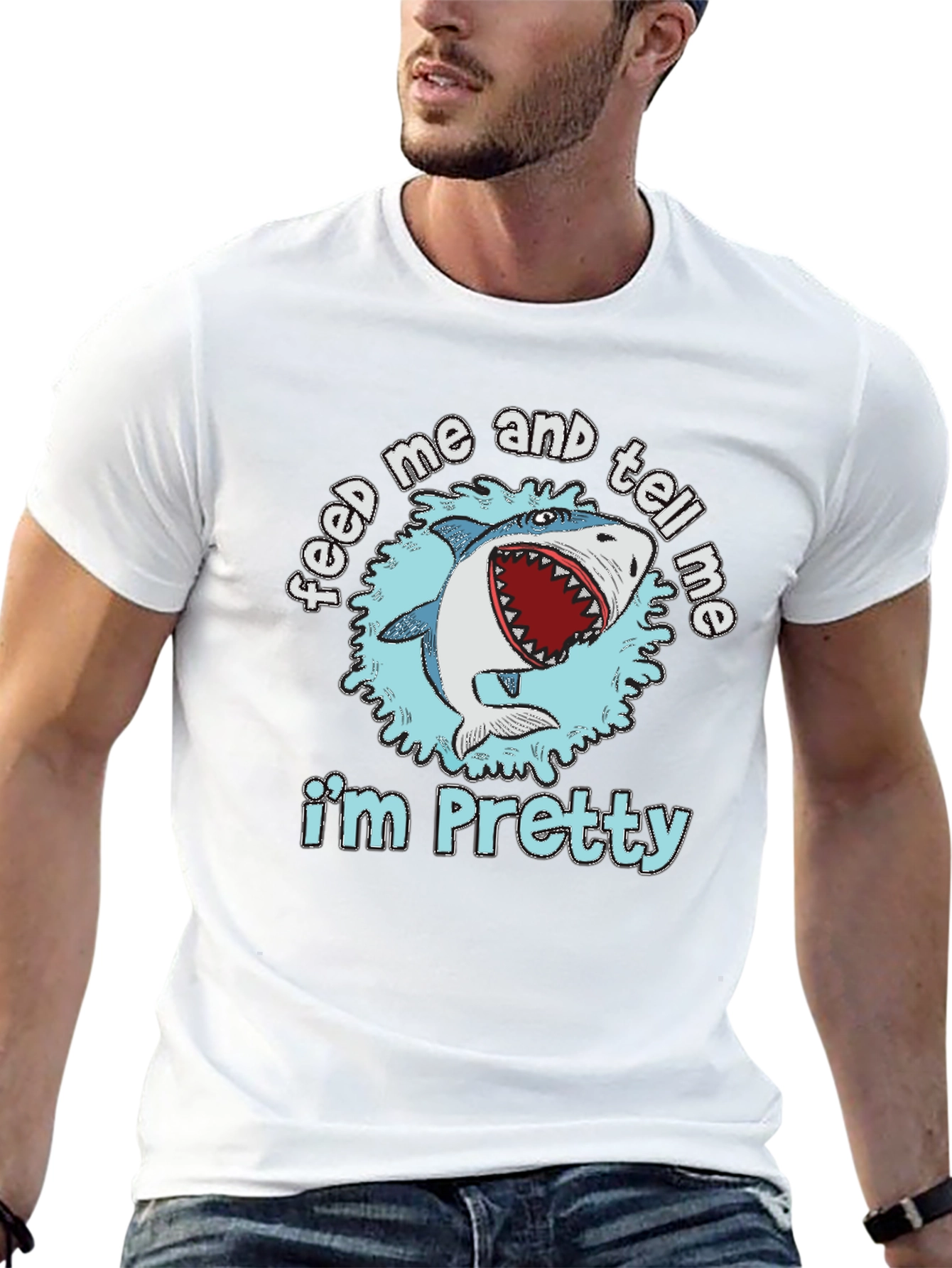 Black Feed Me and Tell Me I'm Pretty T-Shirt view 13