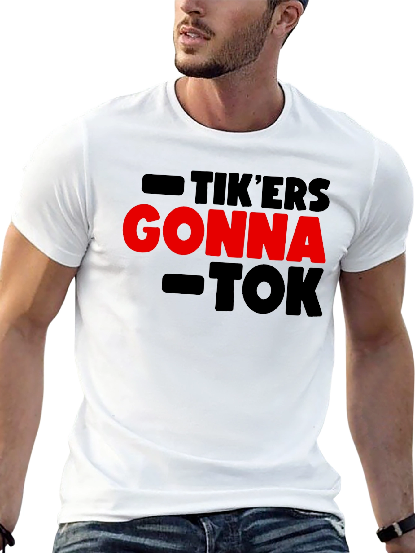 Black Tik'ers Gonna Tok T-Shirt - Trendy Statement Tee view 13