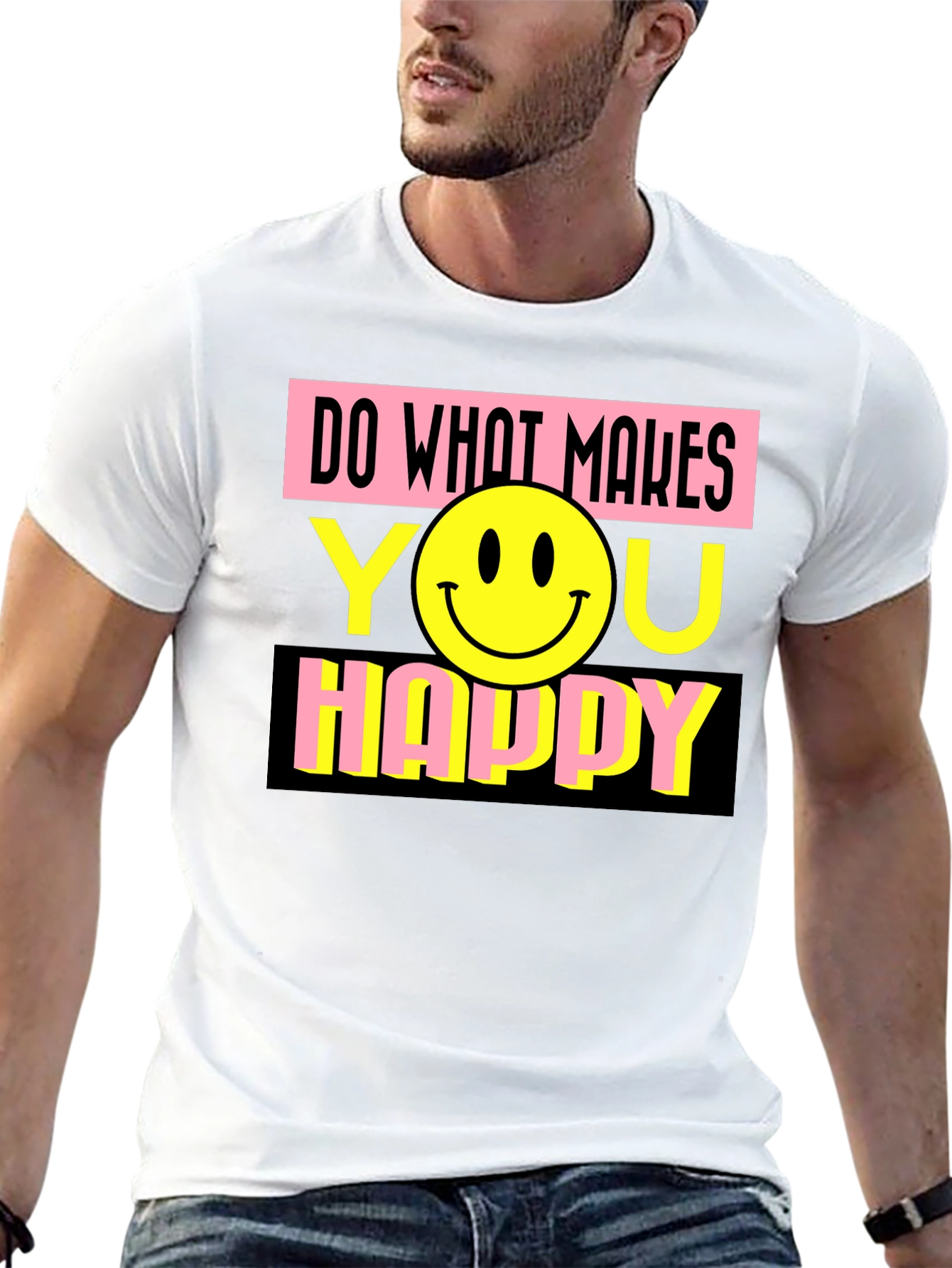 Black Do What Makes You Happy Graphic T-Shirt view 13