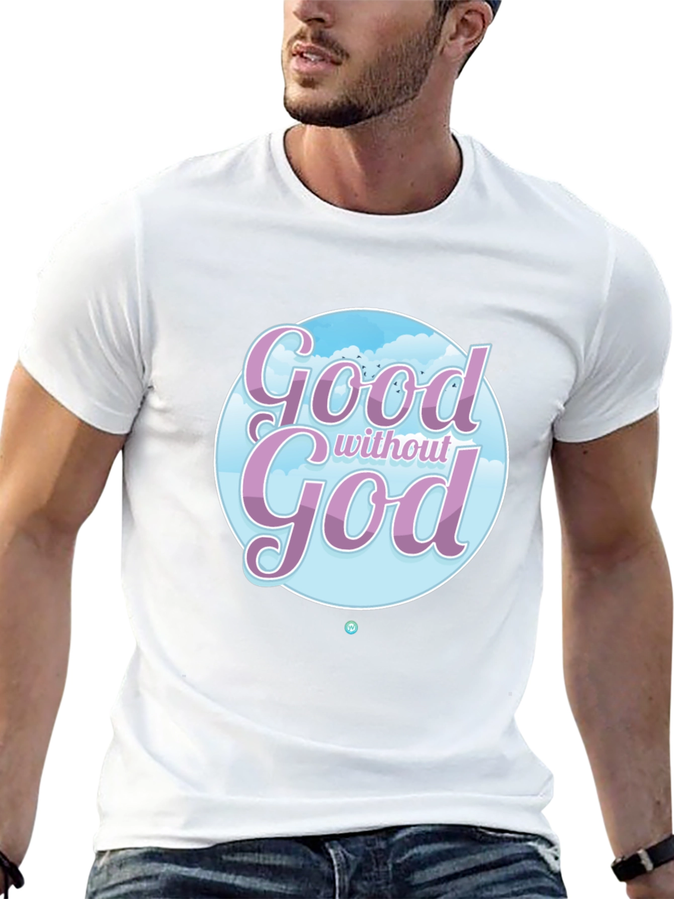 Black Good Without God Graphic T-Shirt view 13