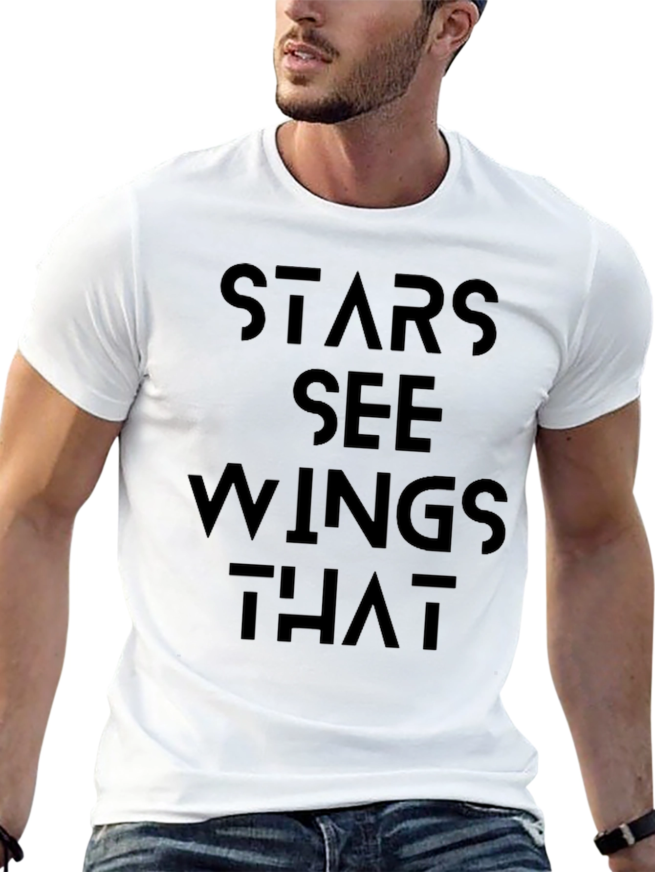 Black Stars See Wings That Graphic Tee view 13