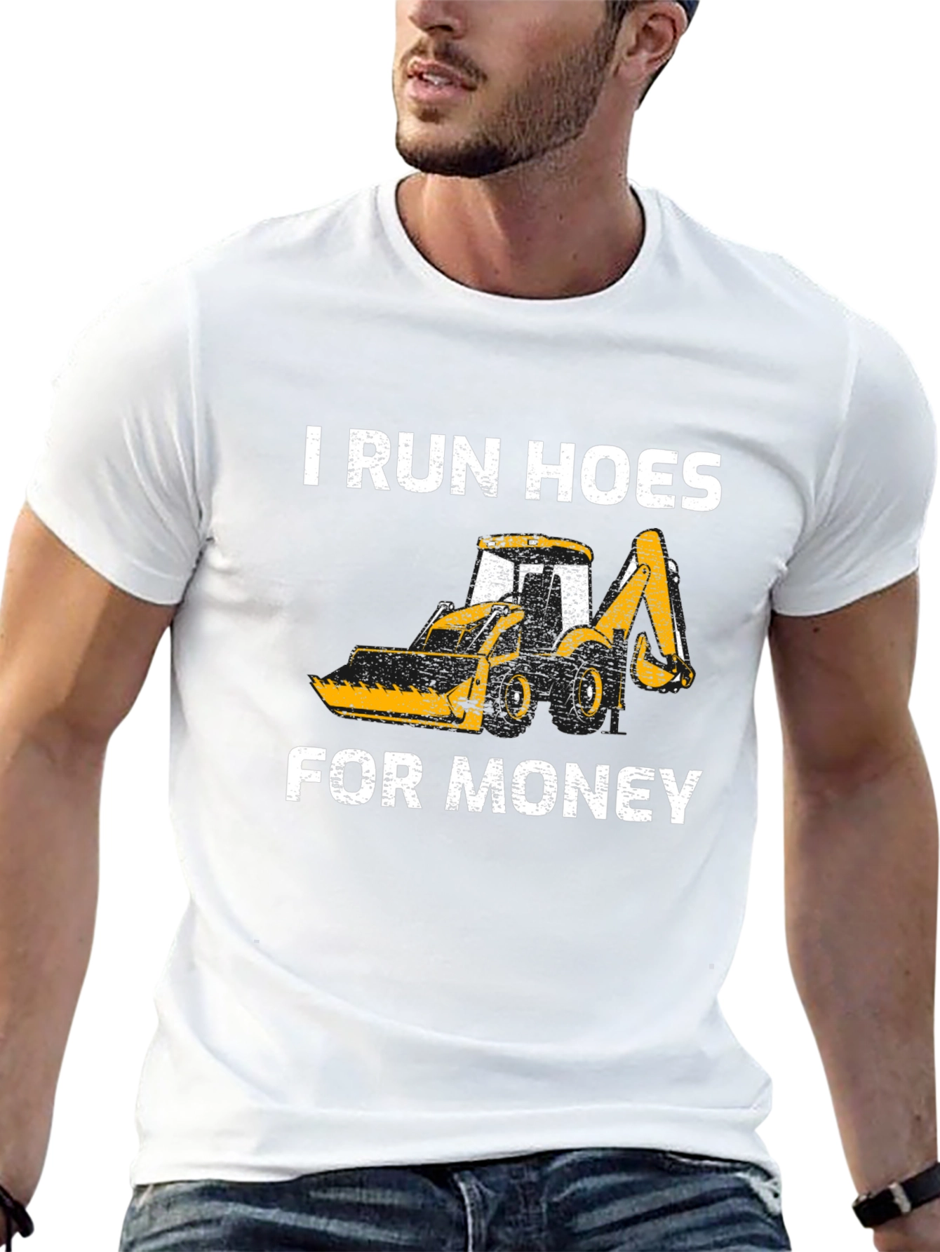 Black I Run Hoes For Money T-Shirt view 13