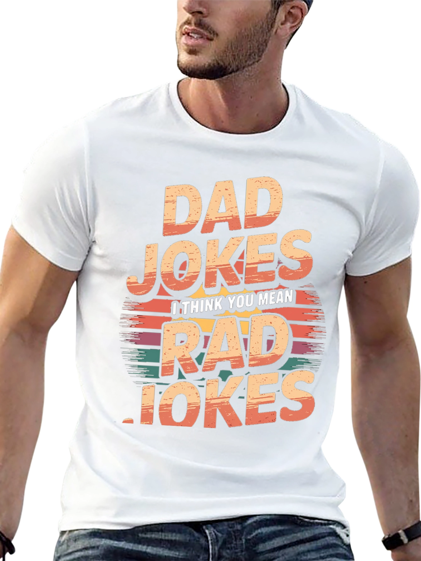 Black Dad Jokes Rad Jokes T-Shirt view 13