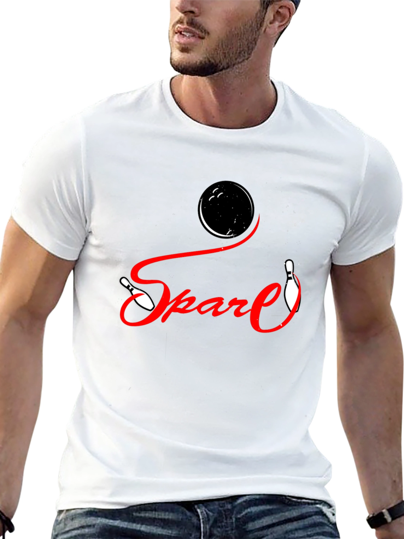 Black Spare Bowling Graphic T-Shirt - Strike Style! view 13