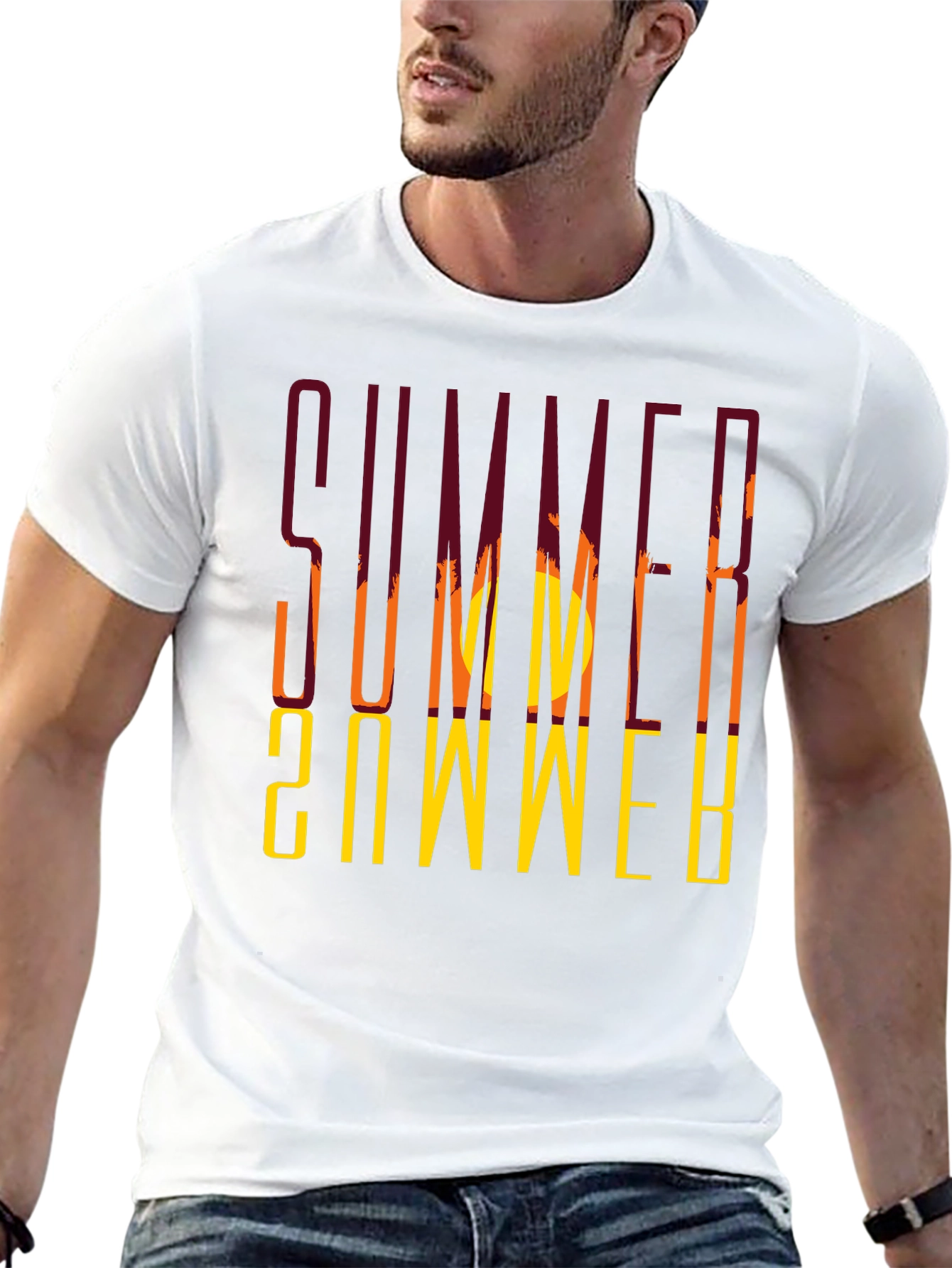 Black Summer Retro Graphic T-Shirt view 13
