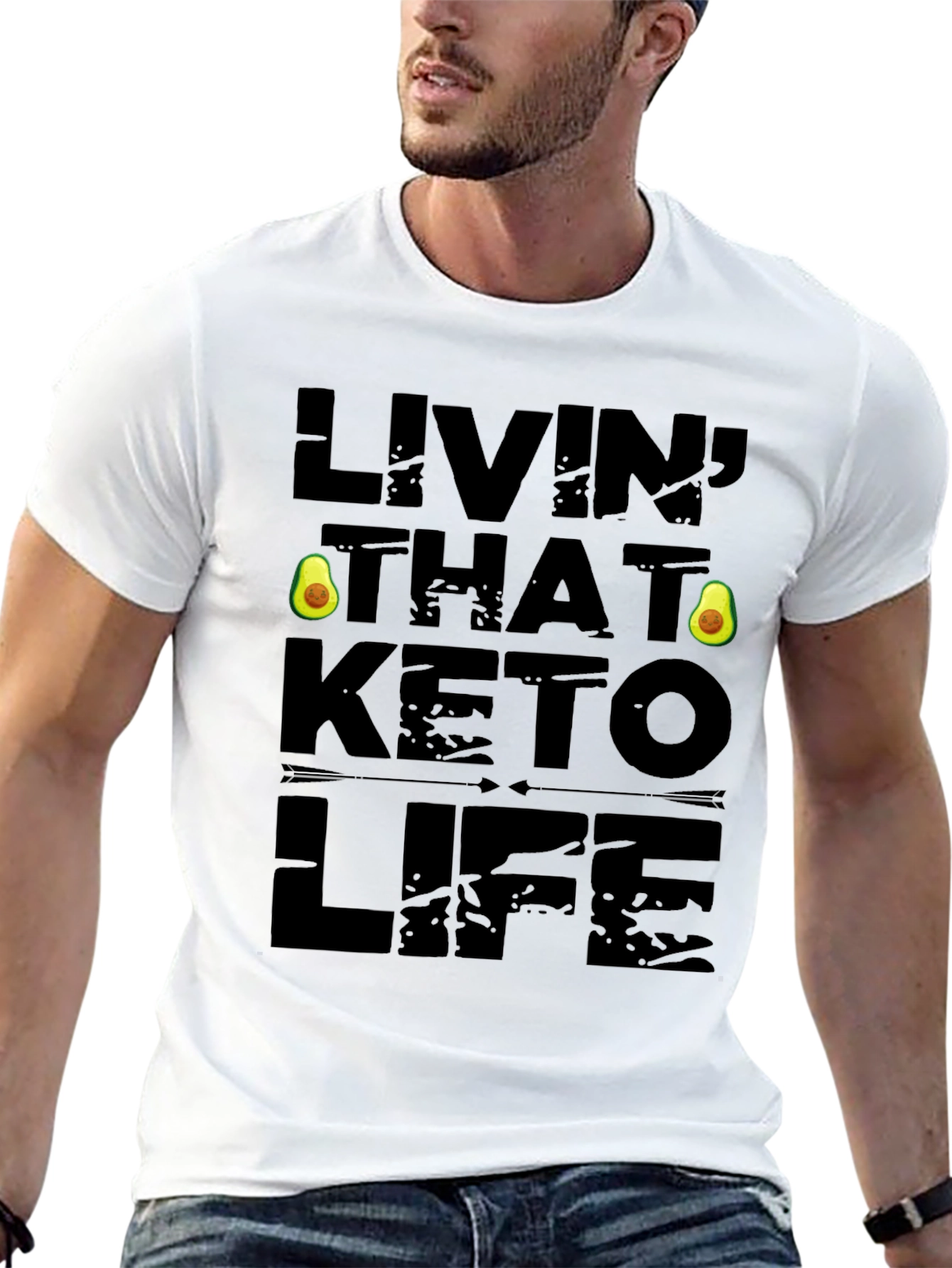 Livin' That Keto Life Black Graphic Tee - 13