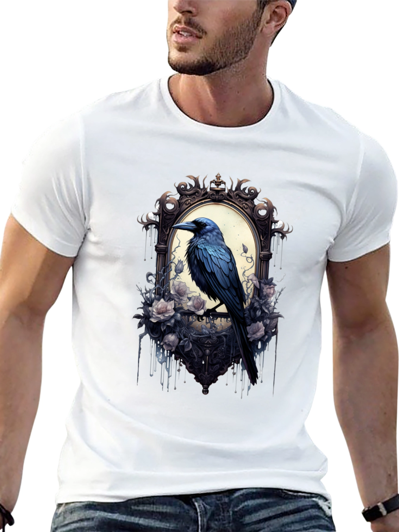 Black Gothic Raven Tee view 13