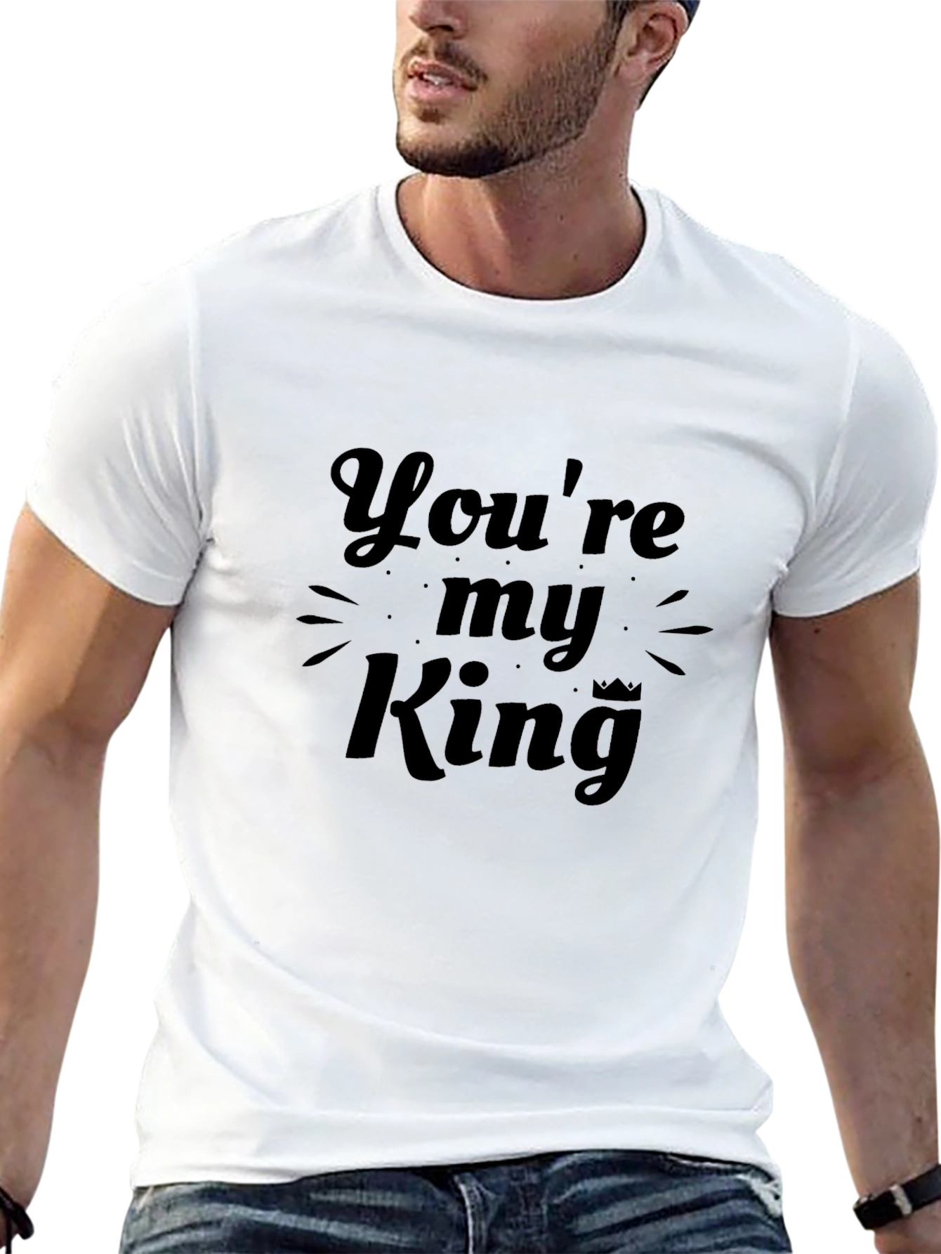 Black You're My King Black Graphic Tee view 13