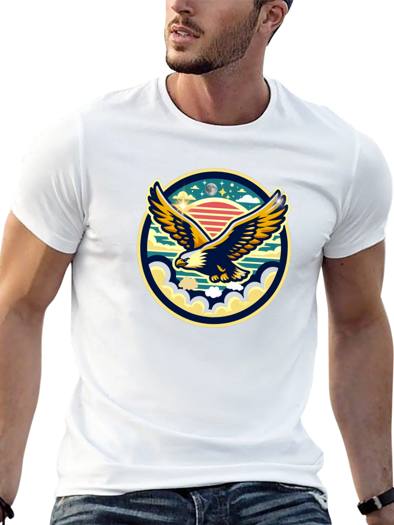 Black Eagle Graphic Tee - Retro Style view 13