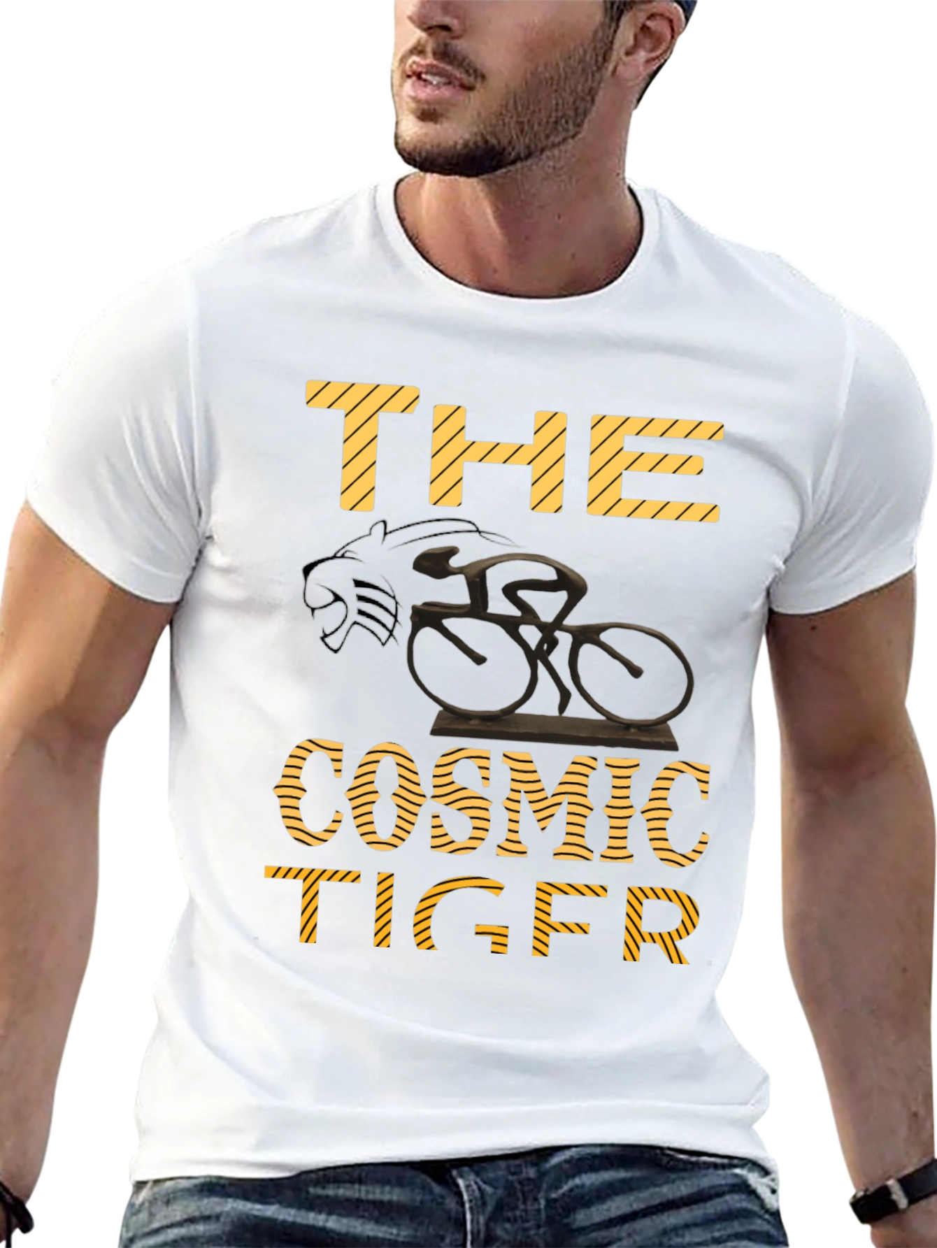 Black The Cosmic Tiger Black T-Shirt view 13