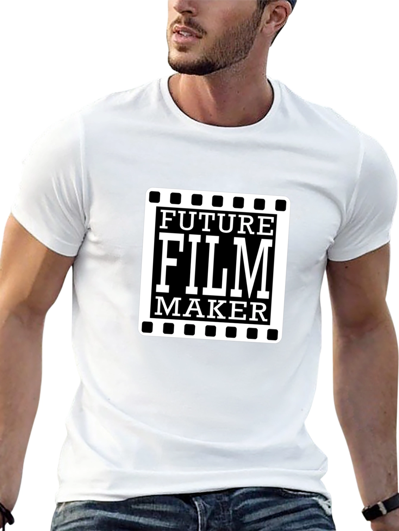 Black Future Film Maker Graphic Tee - Black T-Shirt view 13
