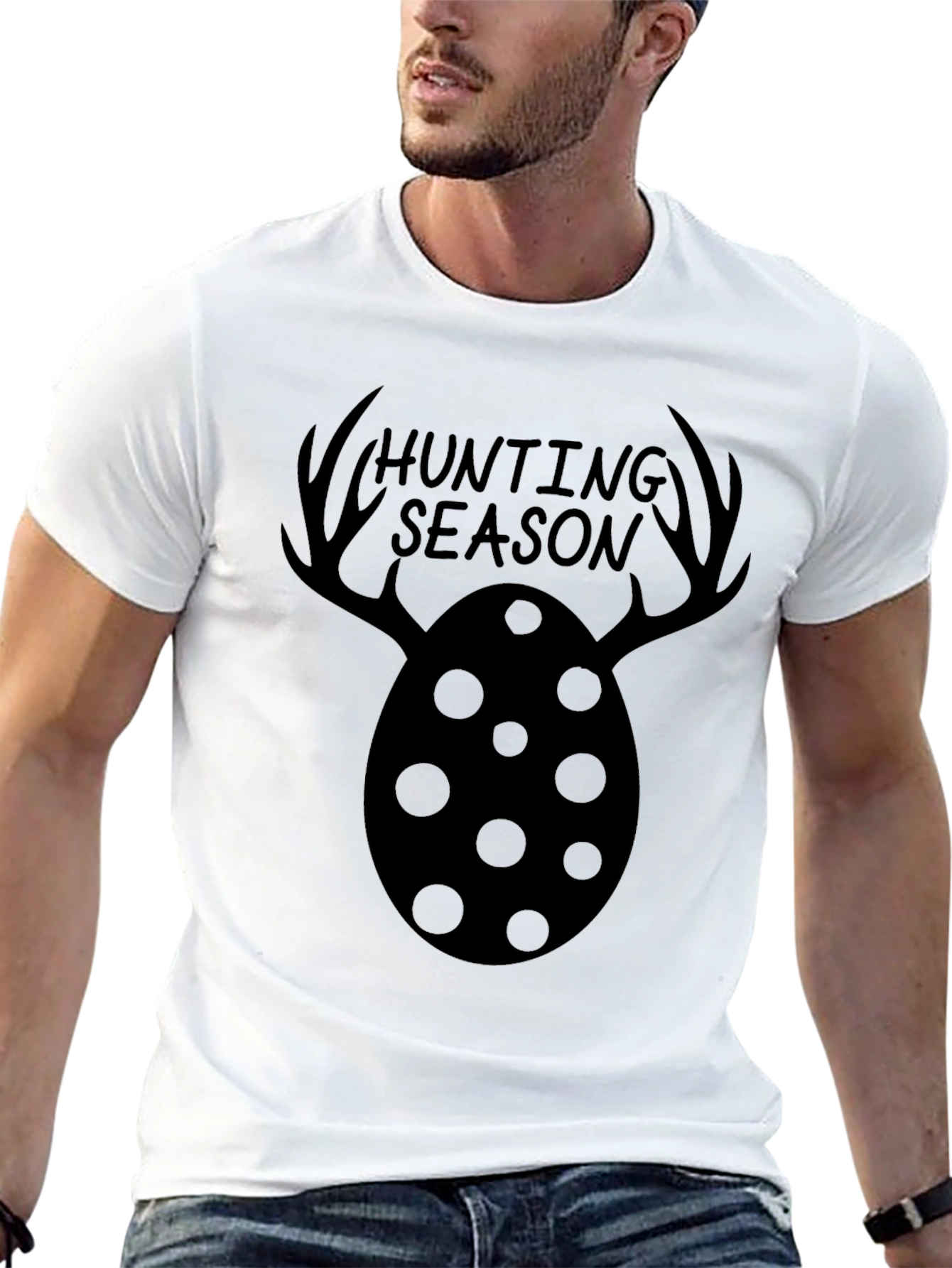 Black Hunting Season Easter Egg Graphic Tee view 13
